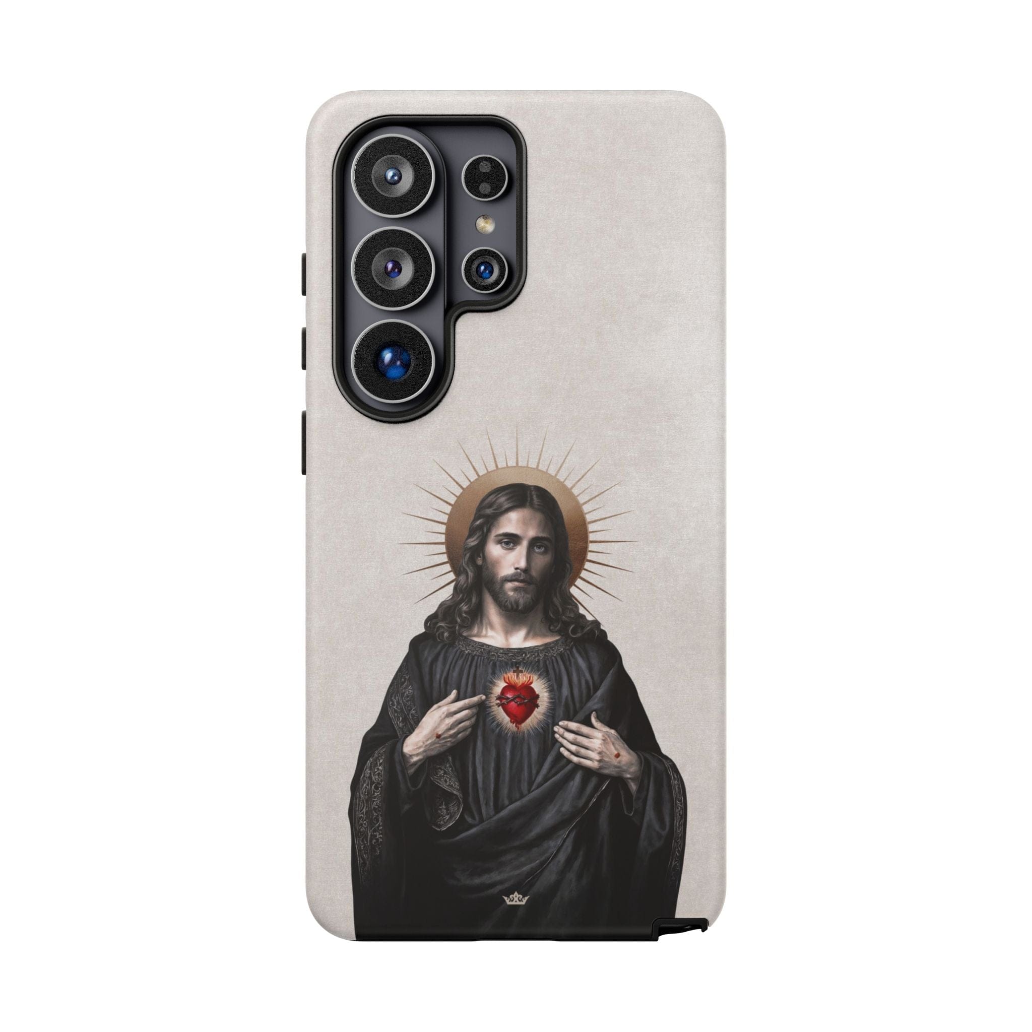 Sacred Heart of Jesus Hard Phone Case (Vintage Ivory) Copyright VENXARA