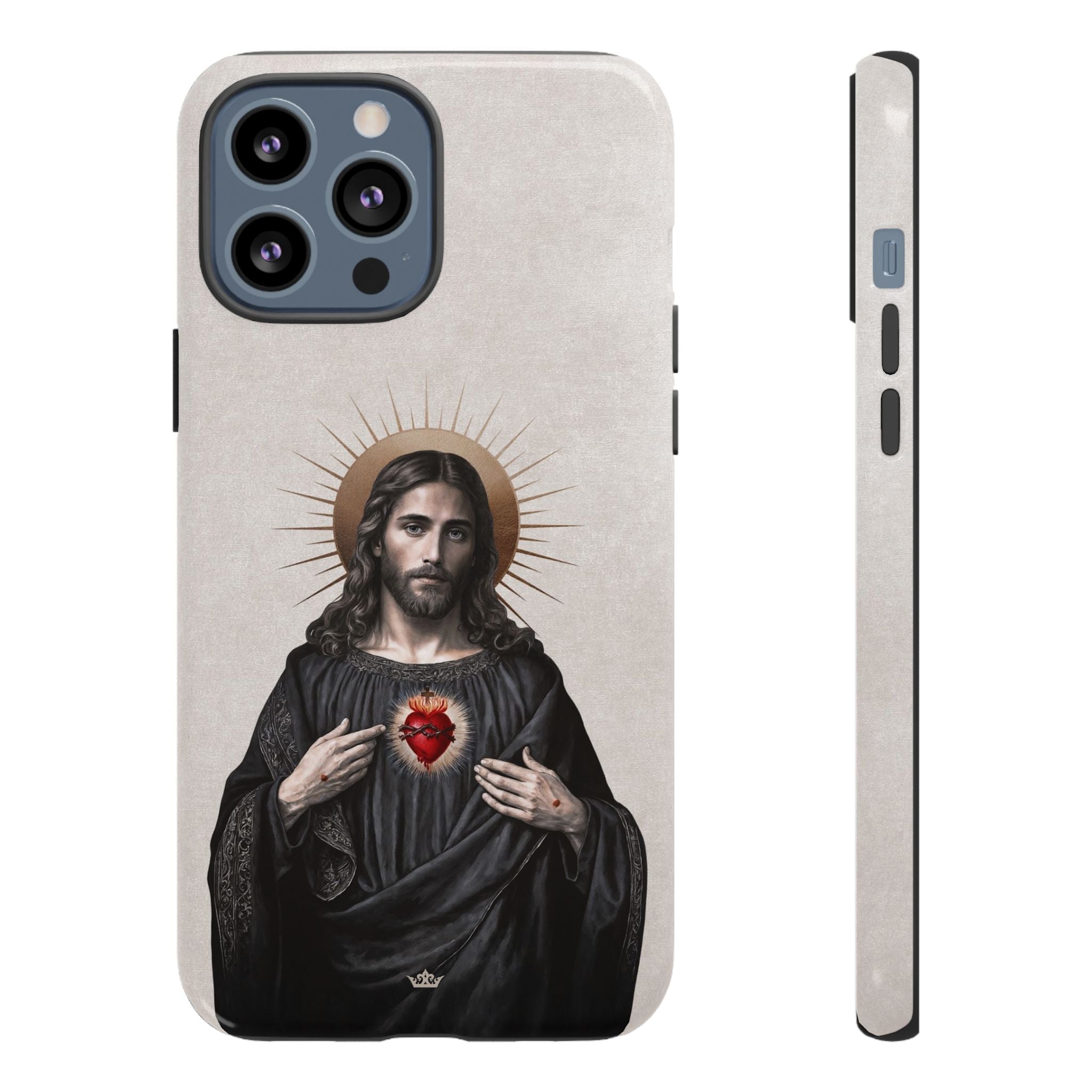 Sacred Heart of Jesus Hard Phone Case (Vintage Ivory) - VENXARA