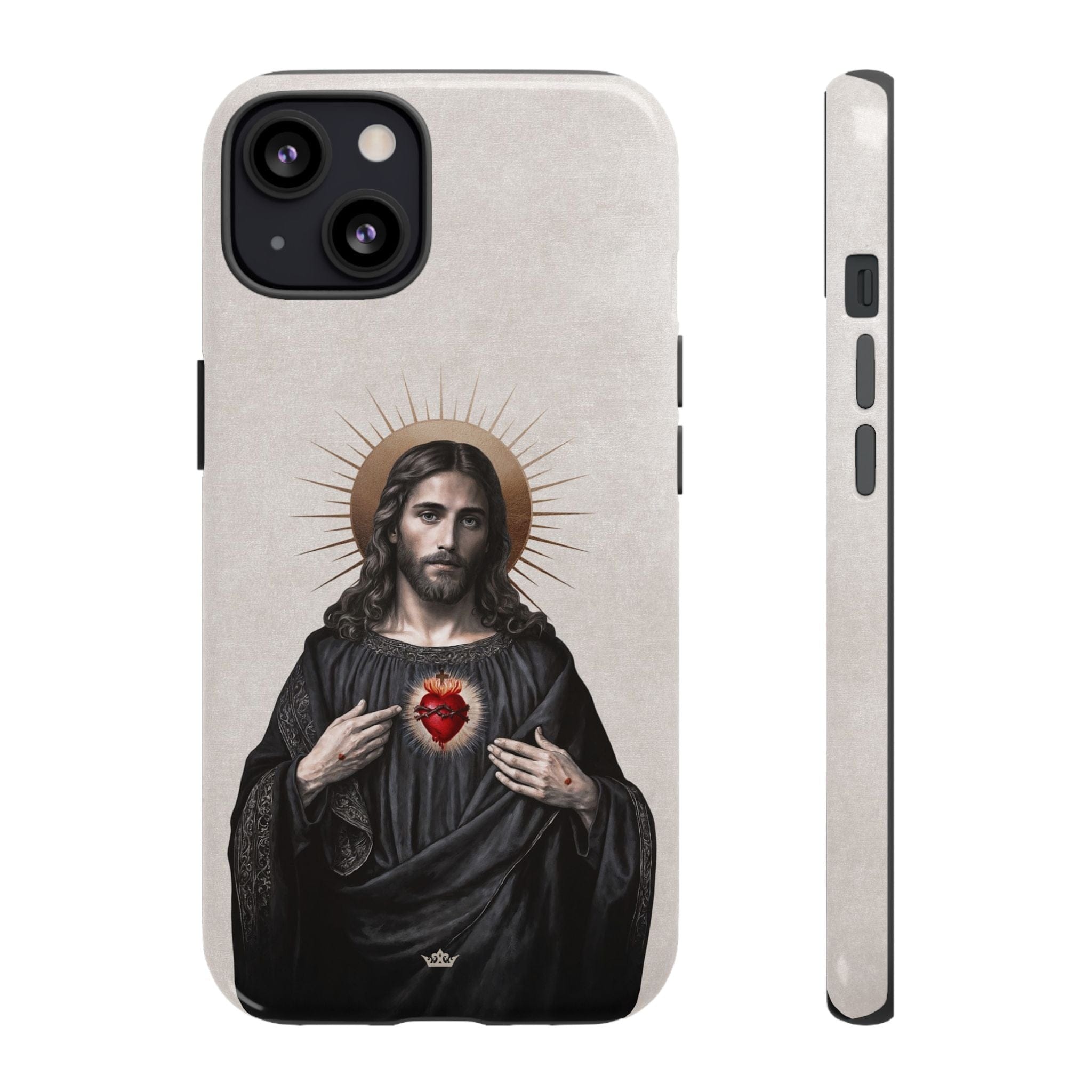 Sacred Heart of Jesus Hard Phone Case (Vintage Ivory) Copyright VENXARA