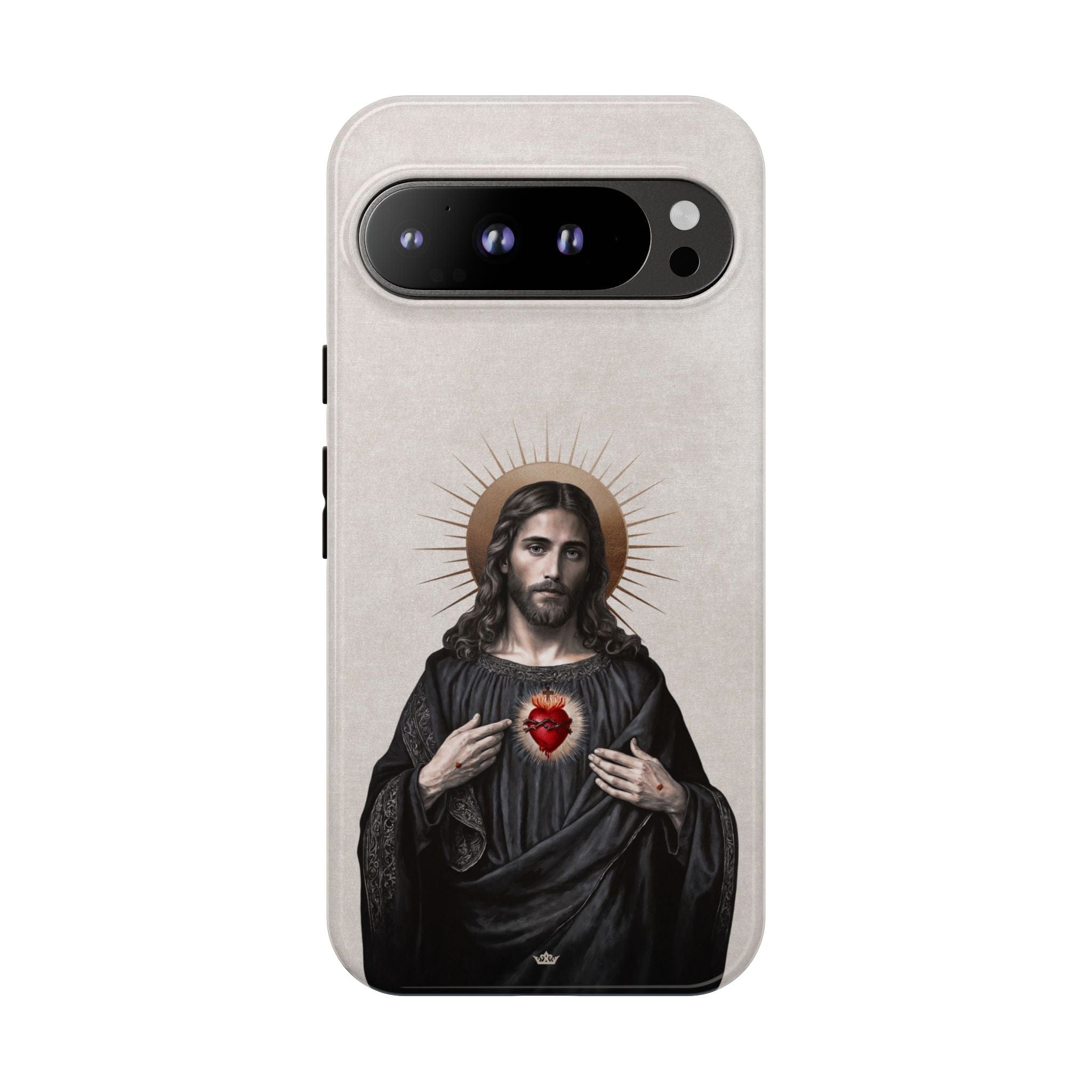 Sacred Heart of Jesus Hard Phone Case (Vintage Ivory) Copyright VENXARA