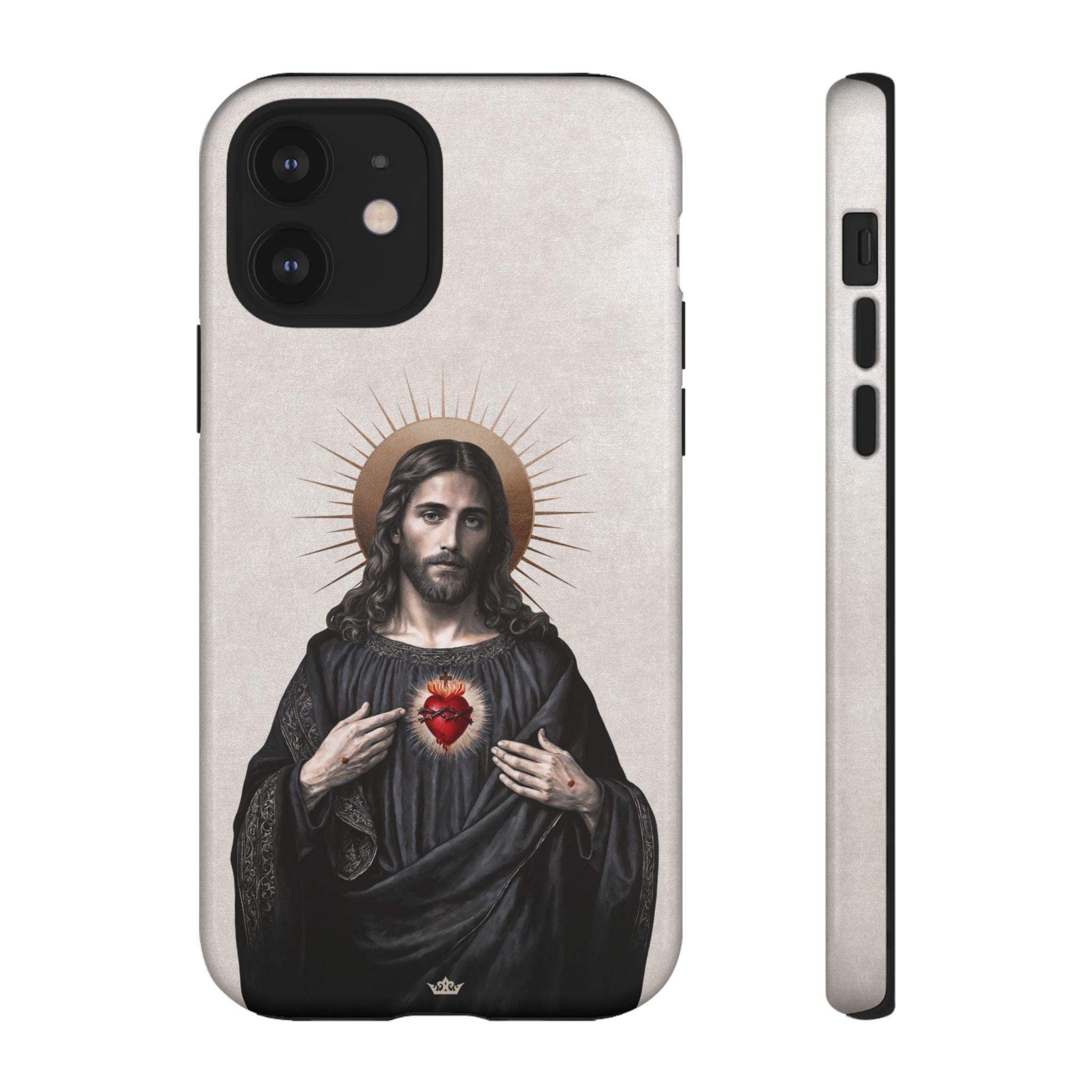 Sacred Heart of Jesus Hard Phone Case (Vintage Ivory) - VENXARA