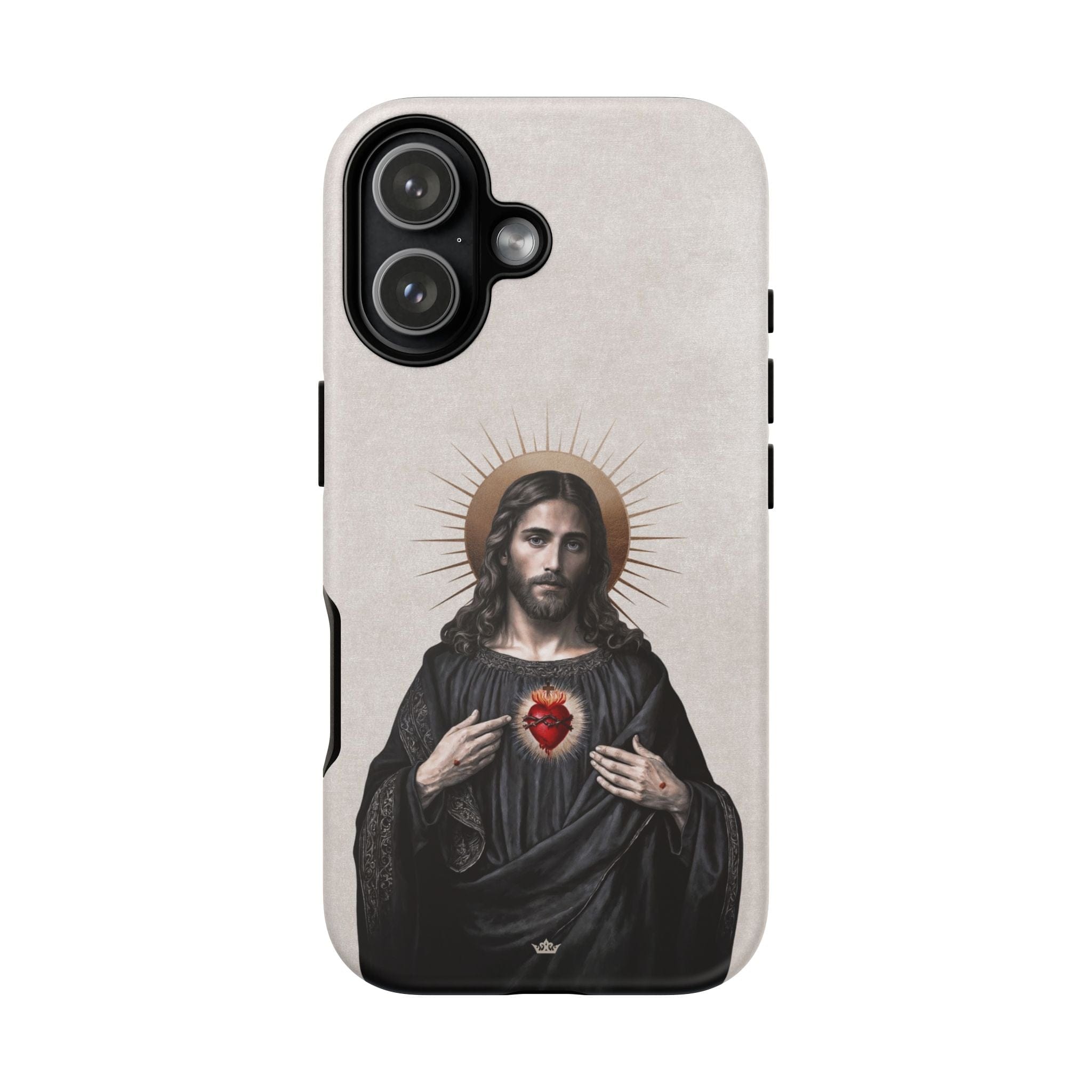 Sacred Heart of Jesus Hard Phone Case (Vintage Ivory) Copyright VENXARA
