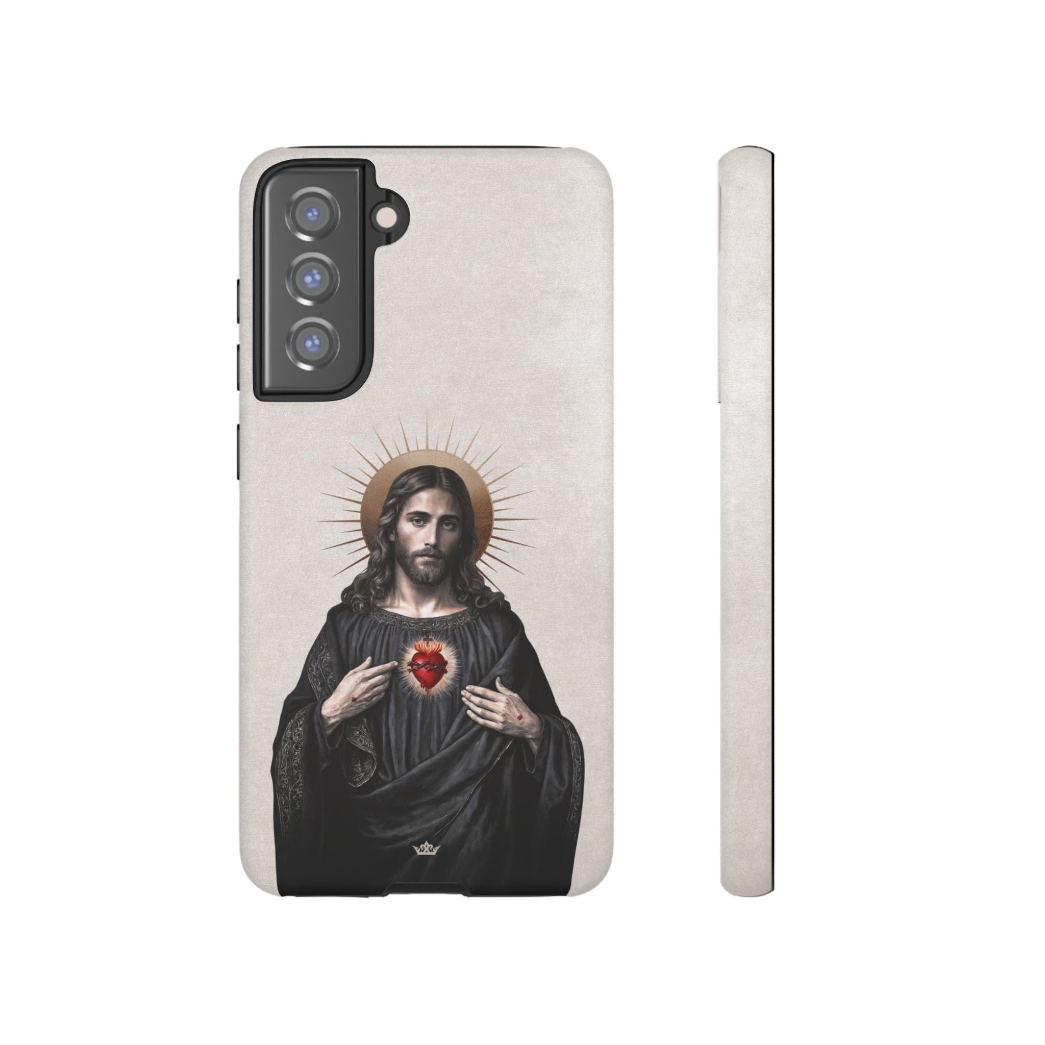 Sacred Heart of Jesus Hard Phone Case (Vintage Ivory) Copyright VENXARA