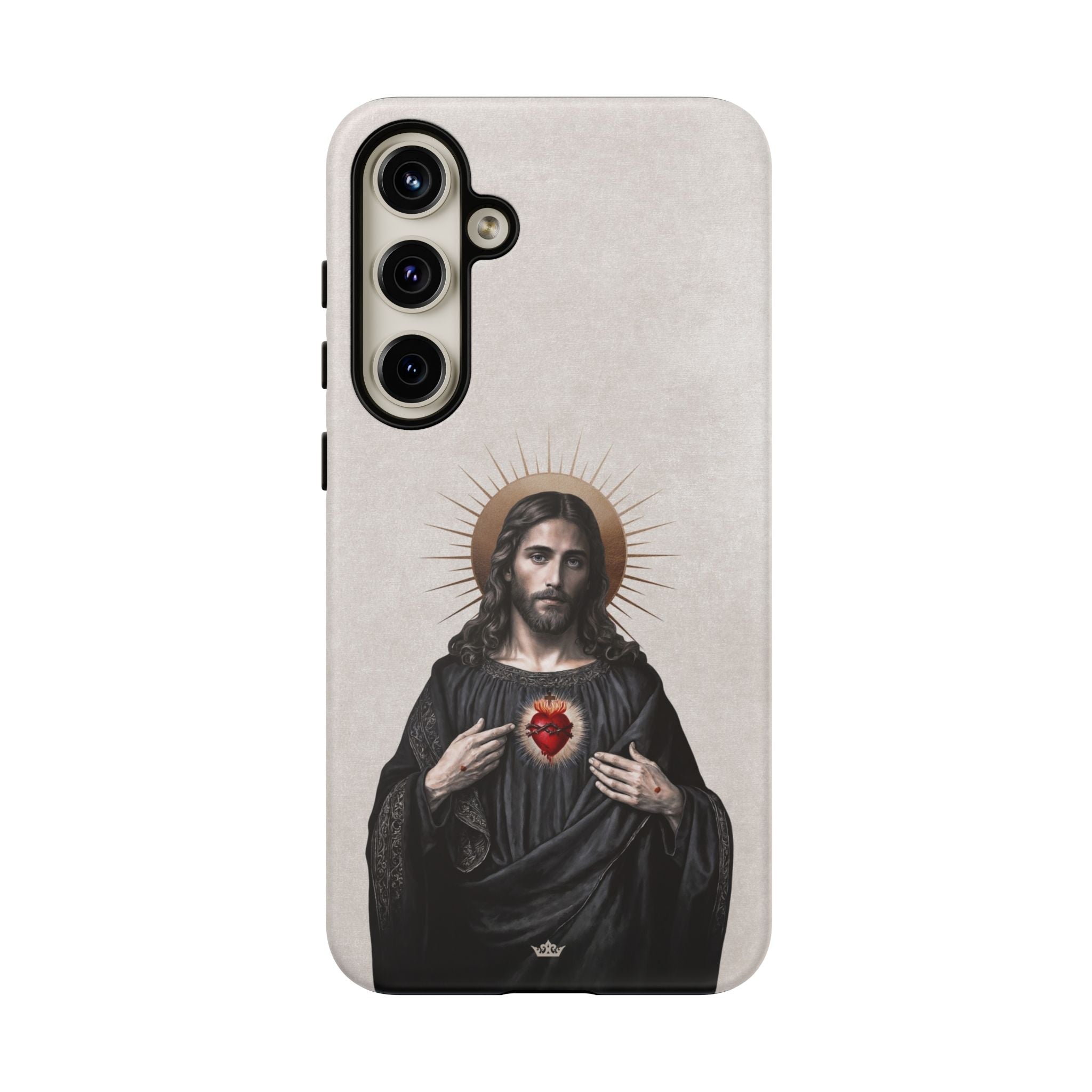 Sacred Heart of Jesus Hard Phone Case (Vintage Ivory) - VENXARA
