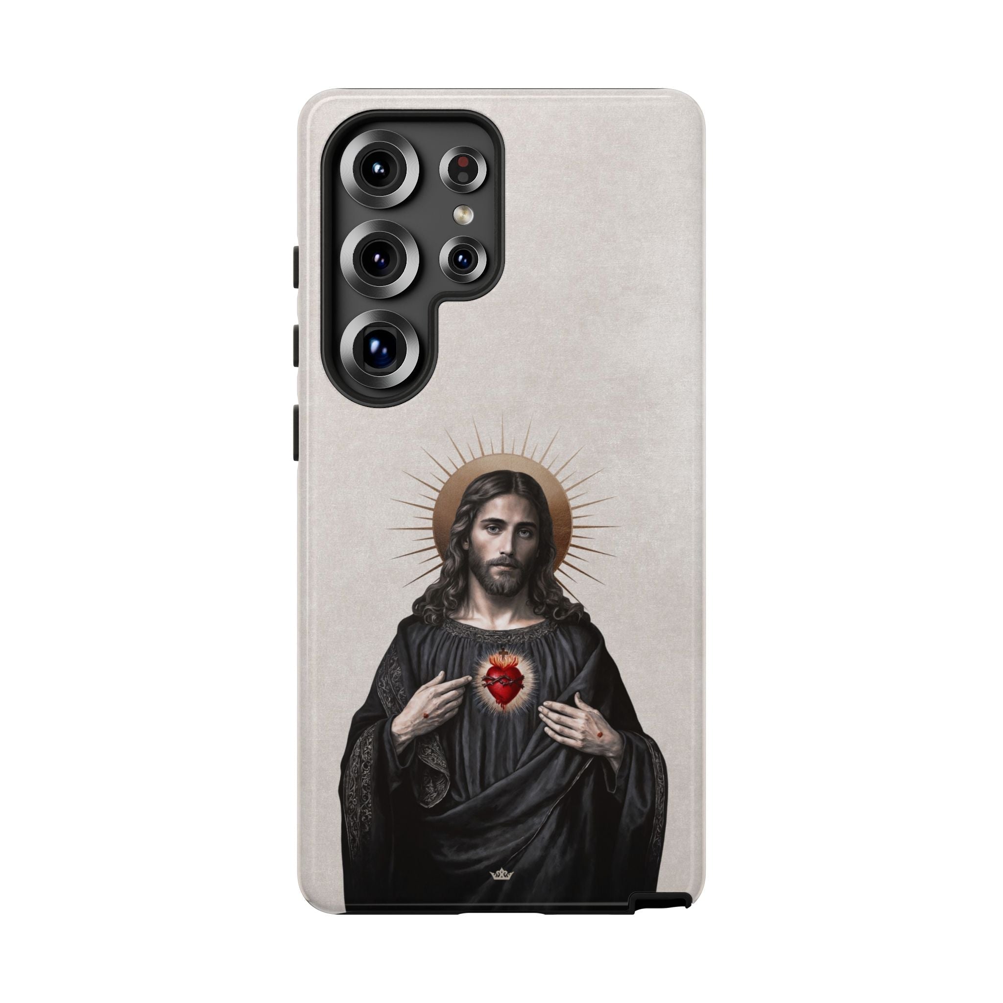 Sacred Heart of Jesus Hard Phone Case (Vintage Ivory) - VENXARA