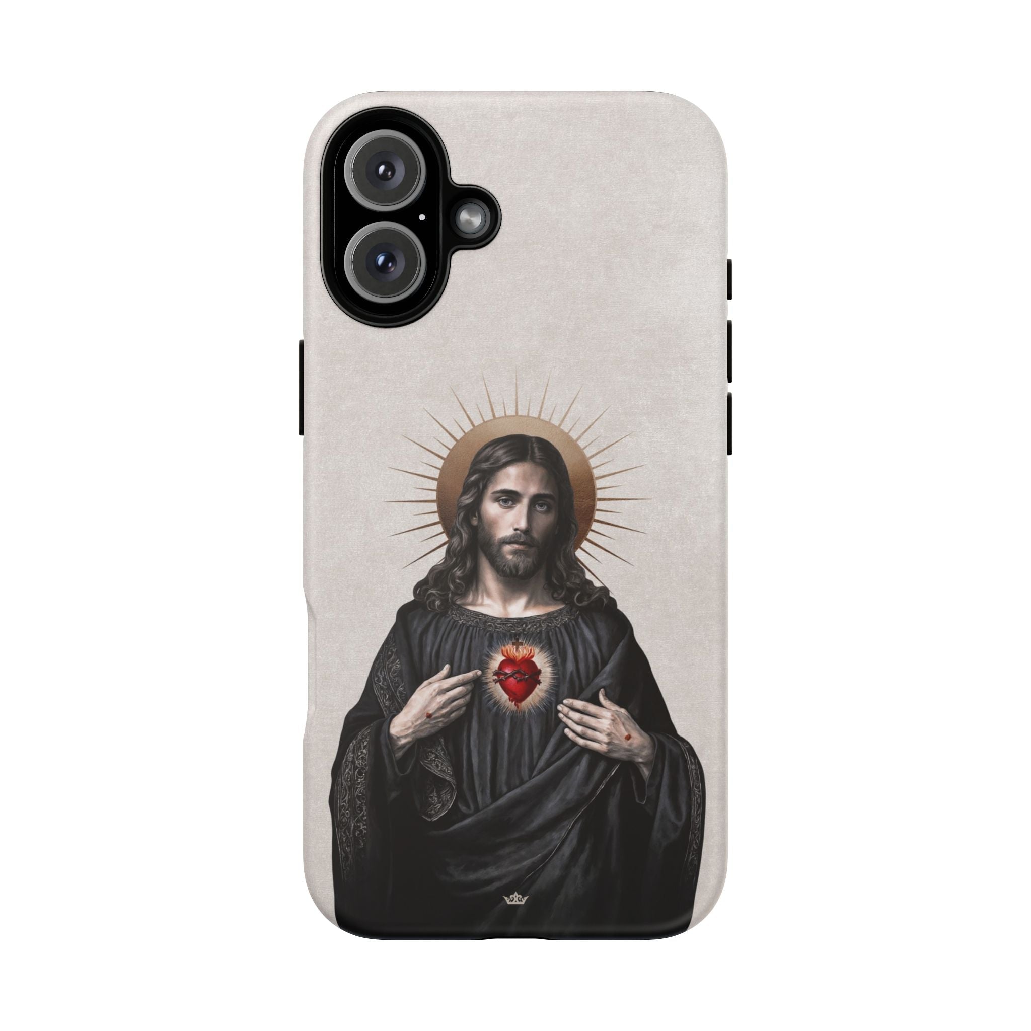 Sacred Heart of Jesus Hard Phone Case (Vintage Ivory) - VENXARA