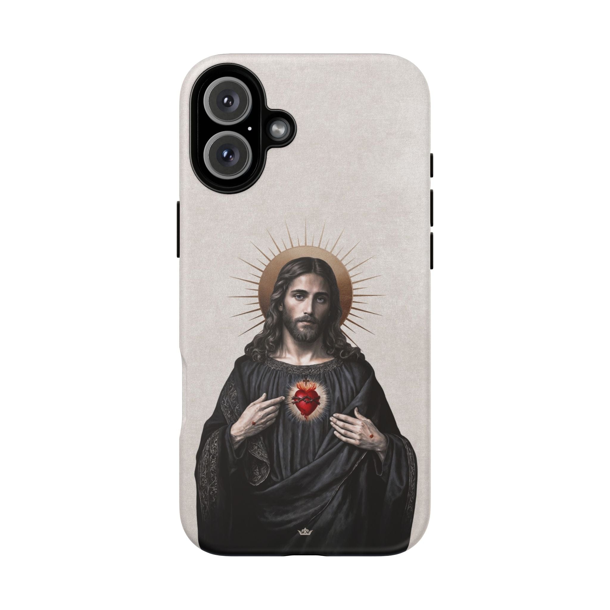 Sacred Heart of Jesus Hard Phone Case (Vintage Ivory) Copyright VENXARA