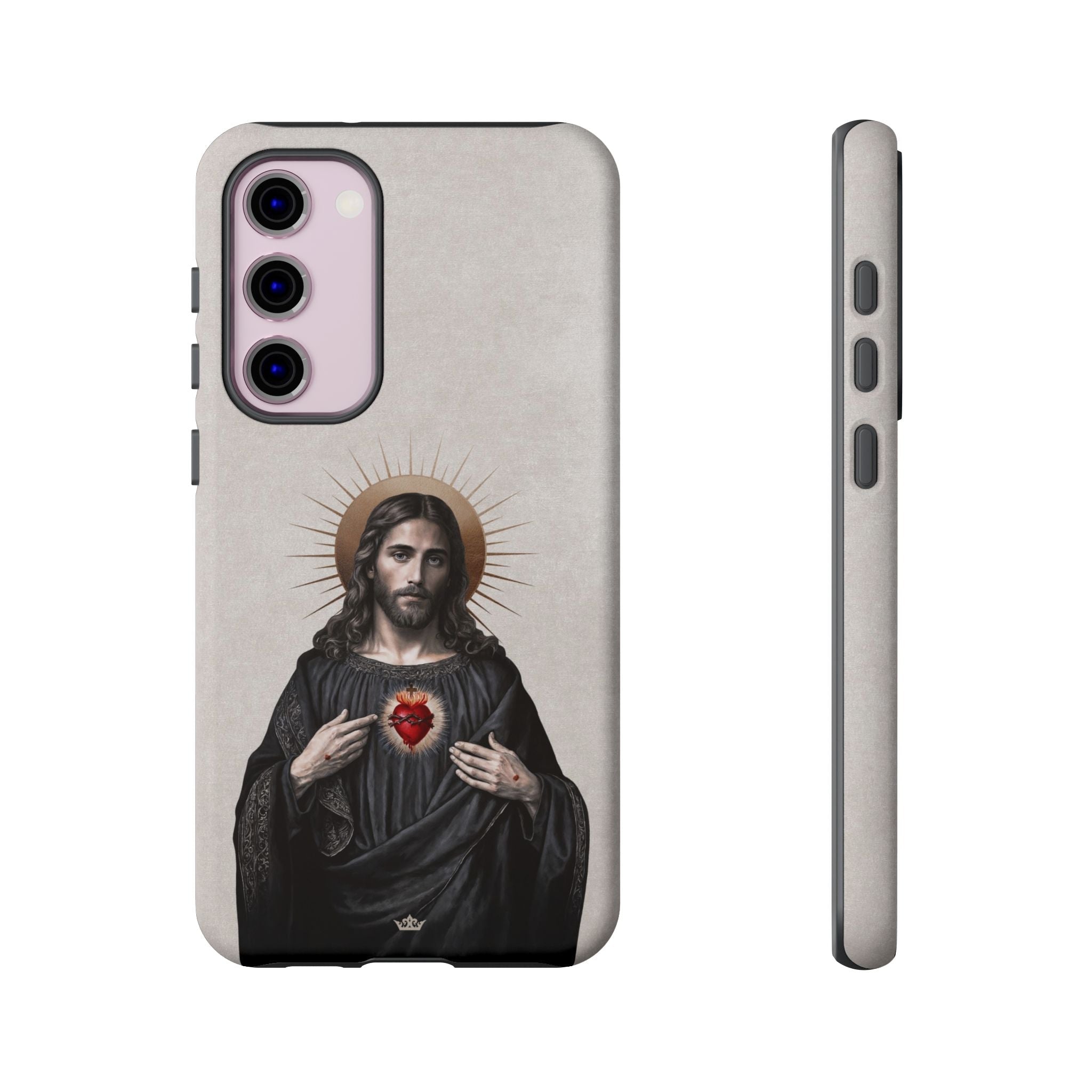 Sacred Heart of Jesus Hard Phone Case (Vintage Ivory) - VENXARA