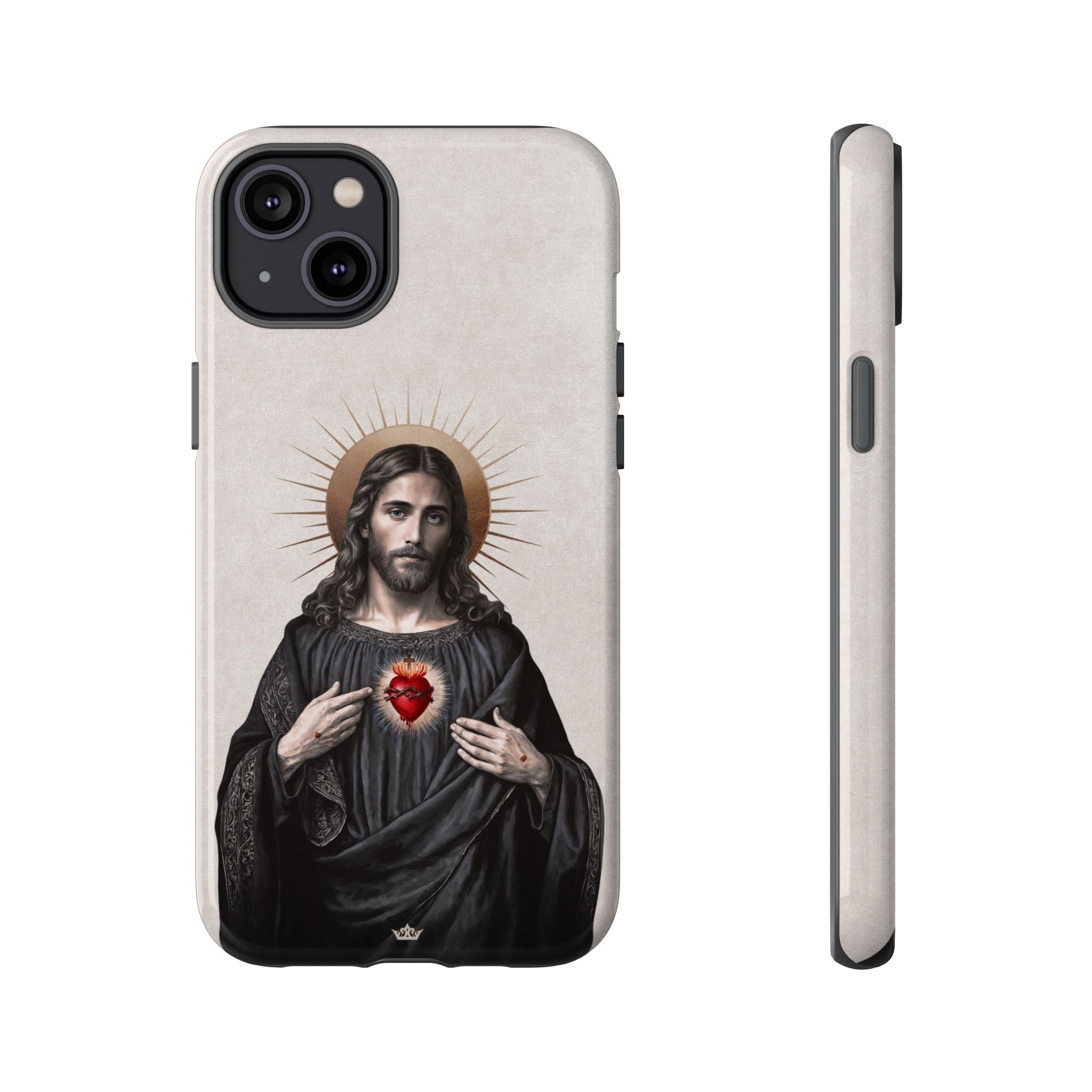 Sacred Heart of Jesus Hard Phone Case (Vintage Ivory) - VENXARA