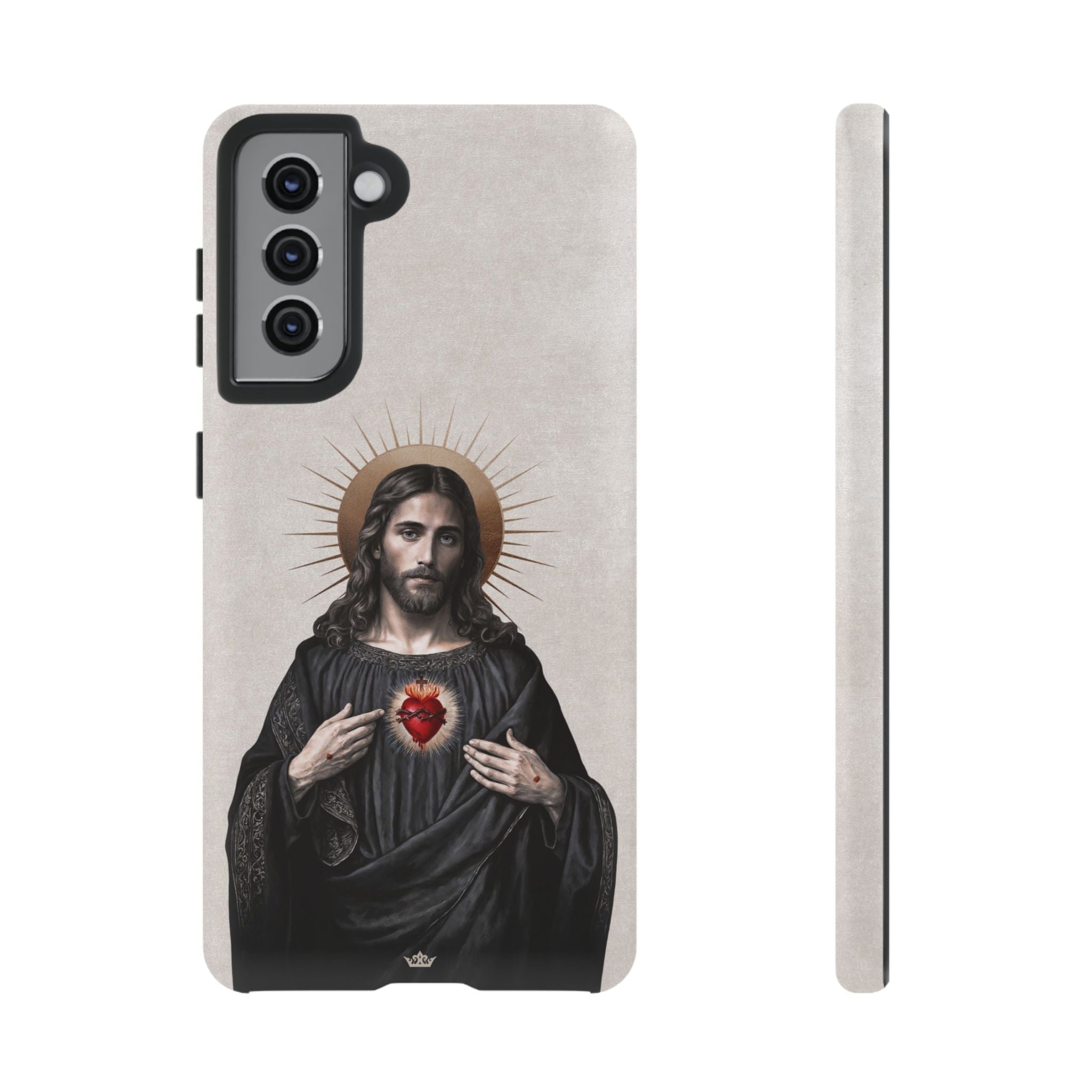 Sacred Heart of Jesus Hard Phone Case (Vintage Ivory) - VENXARA