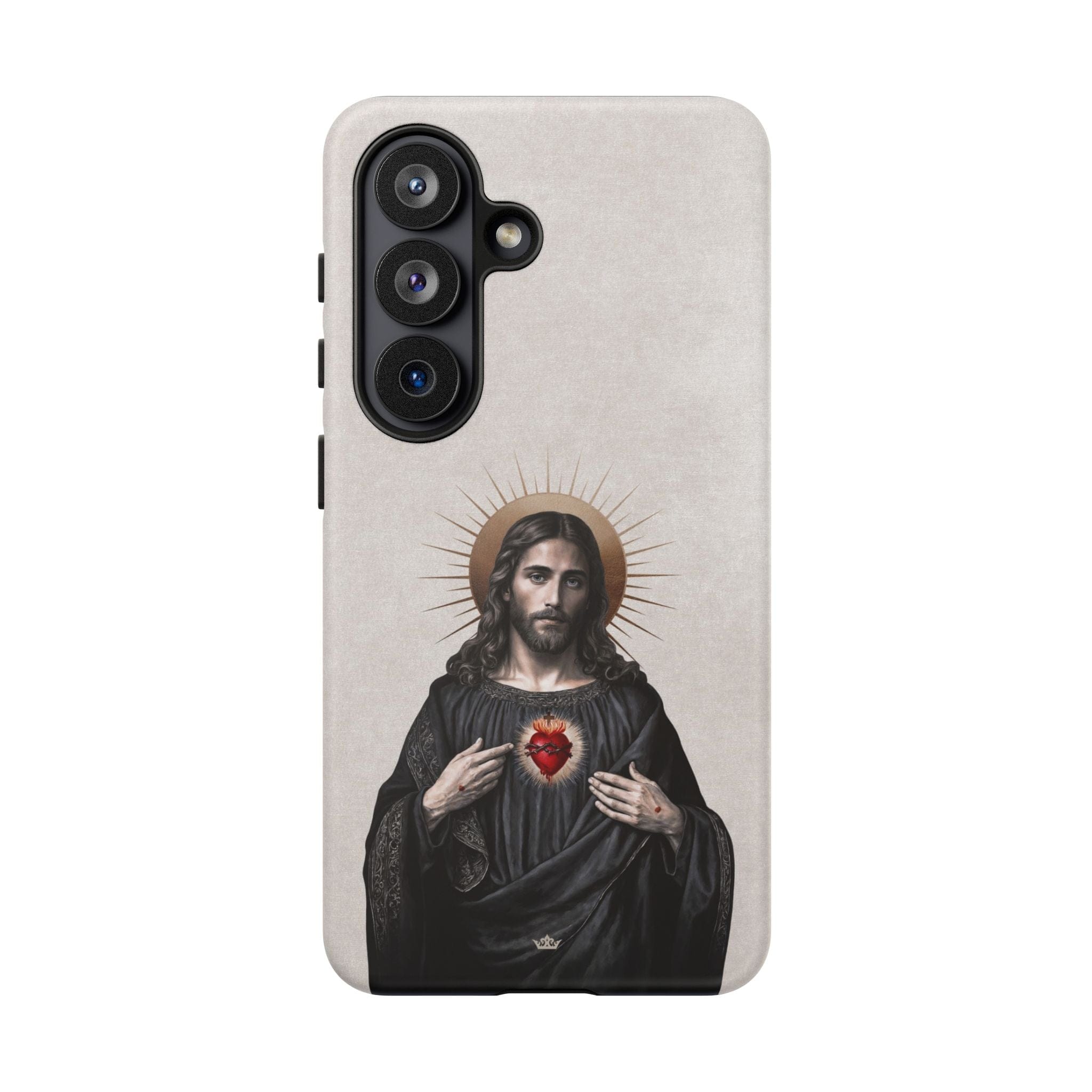 Sacred Heart of Jesus Hard Phone Case (Vintage Ivory) Copyright VENXARA