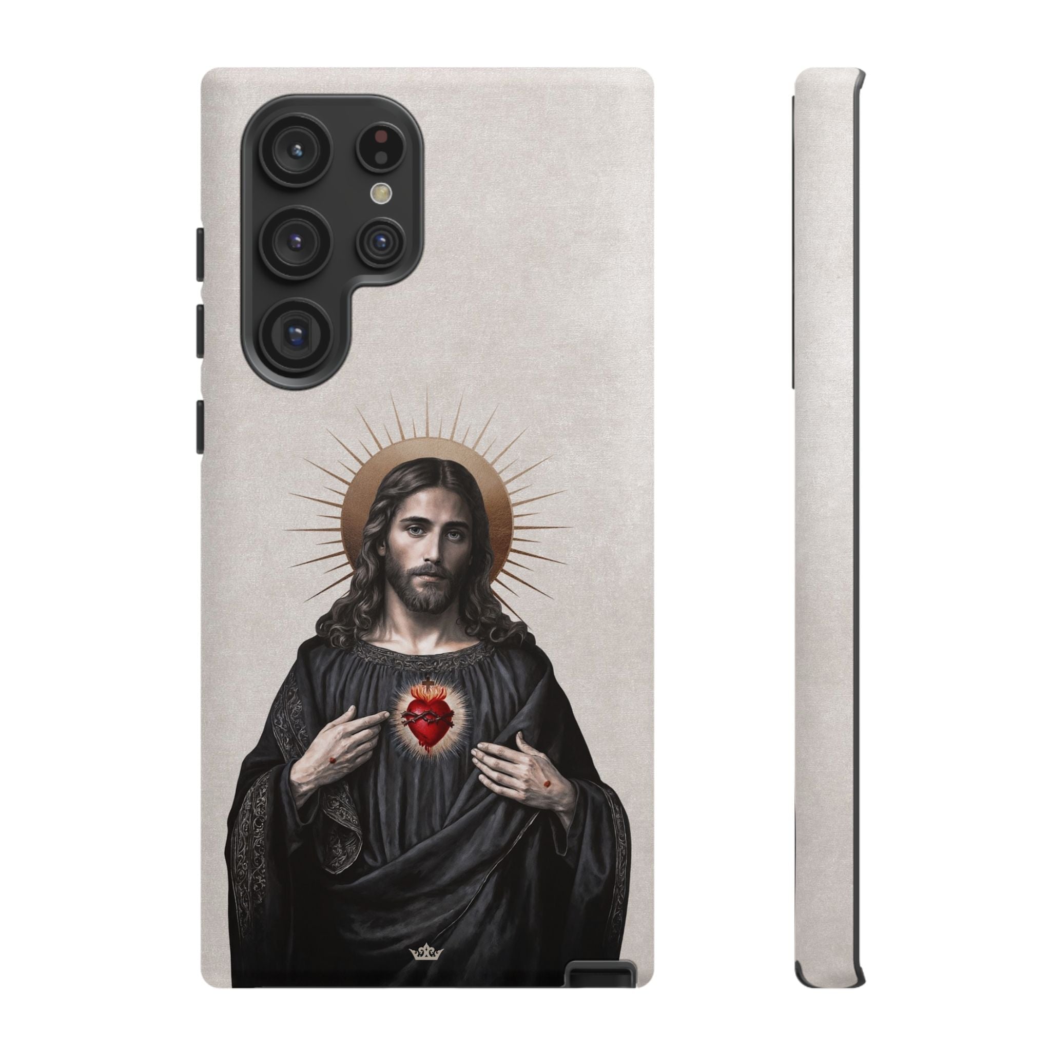 Sacred Heart of Jesus Hard Phone Case (Vintage Ivory) - VENXARA