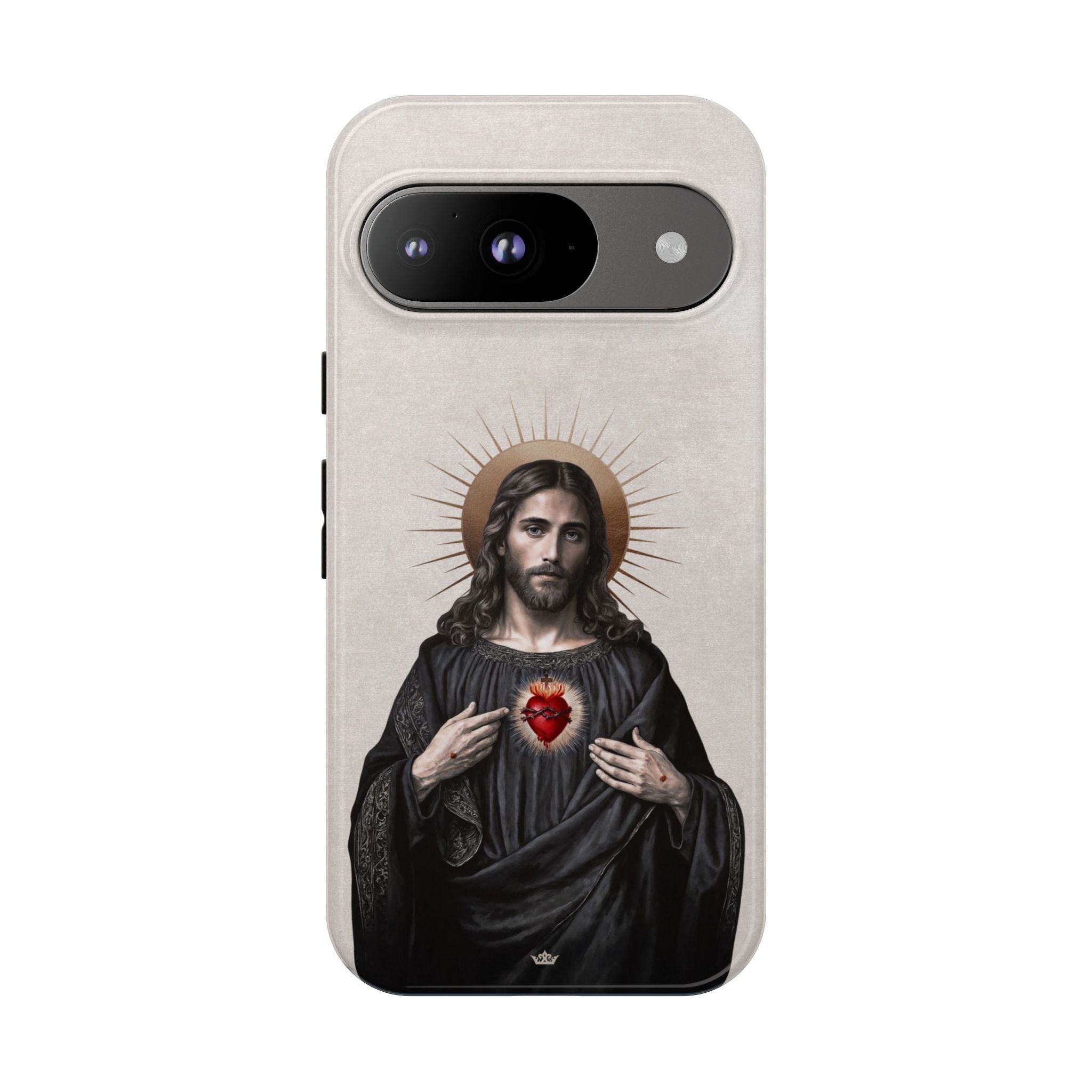 Sacred Heart of Jesus Hard Phone Case (Vintage Ivory) - VENXARA