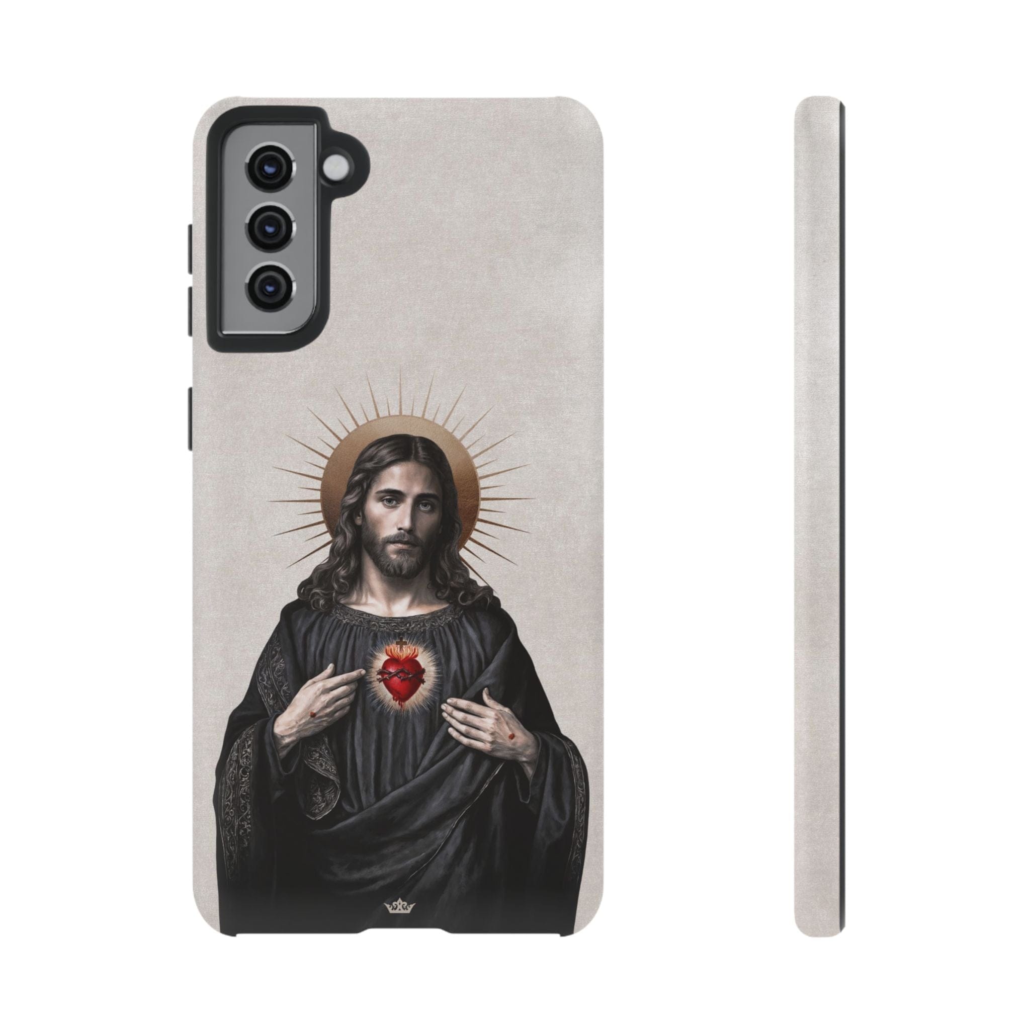 Sacred Heart of Jesus Hard Phone Case (Vintage Ivory) Copyright VENXARA