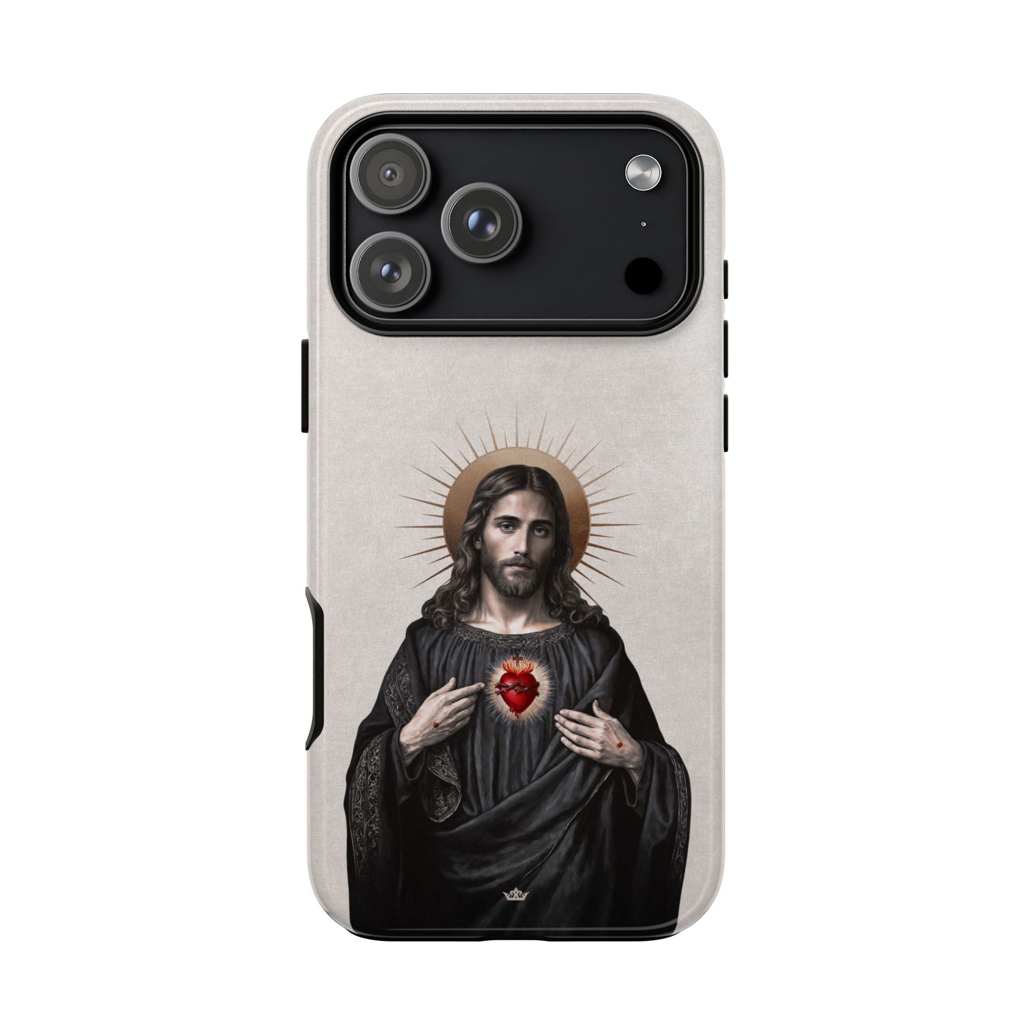 Sacred Heart of Jesus Hard Phone Case (Vintage Ivory) Copyright VENXARA