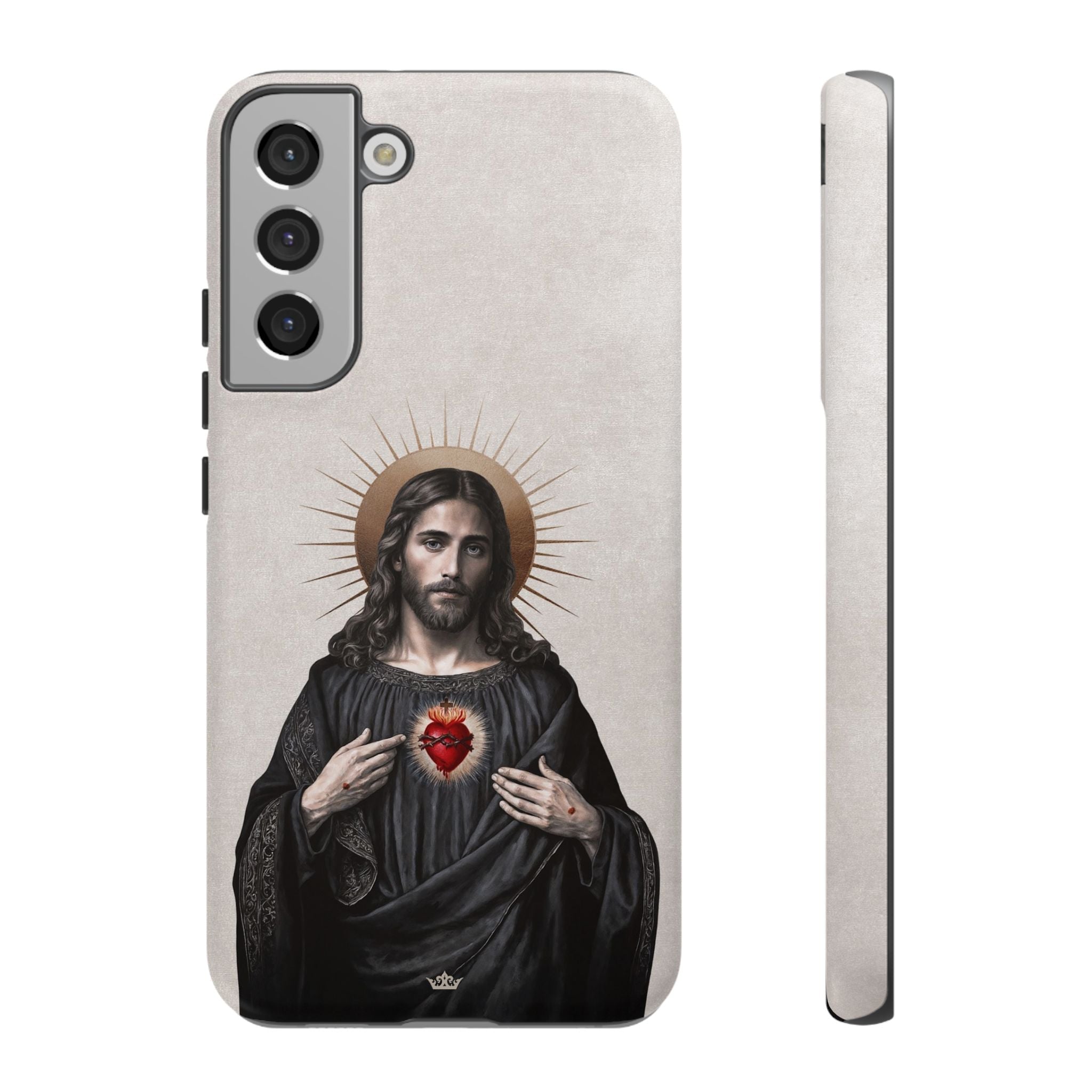 Sacred Heart of Jesus Hard Phone Case (Vintage Ivory) - VENXARA