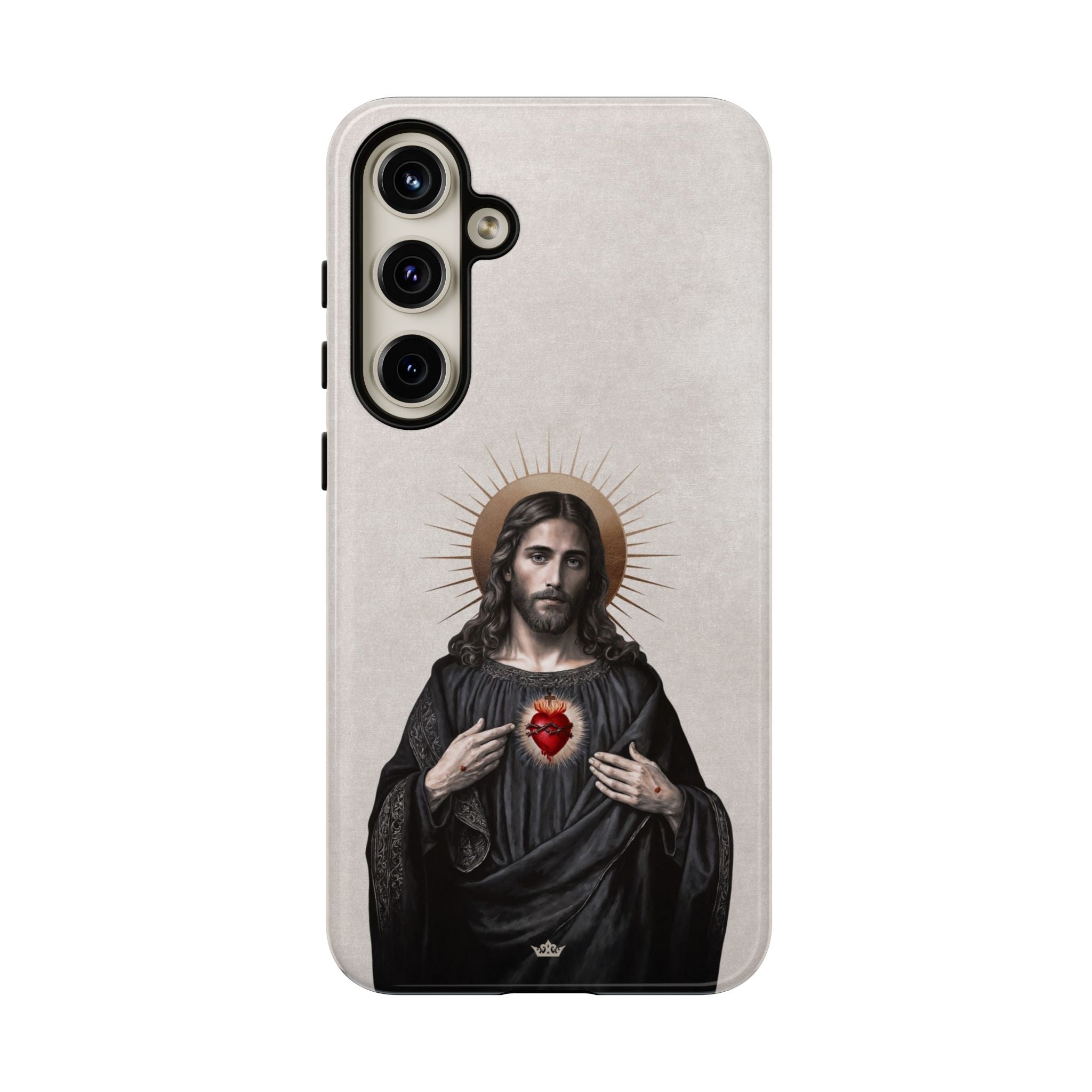 Sacred Heart of Jesus Hard Phone Case (Vintage Ivory) - VENXARA