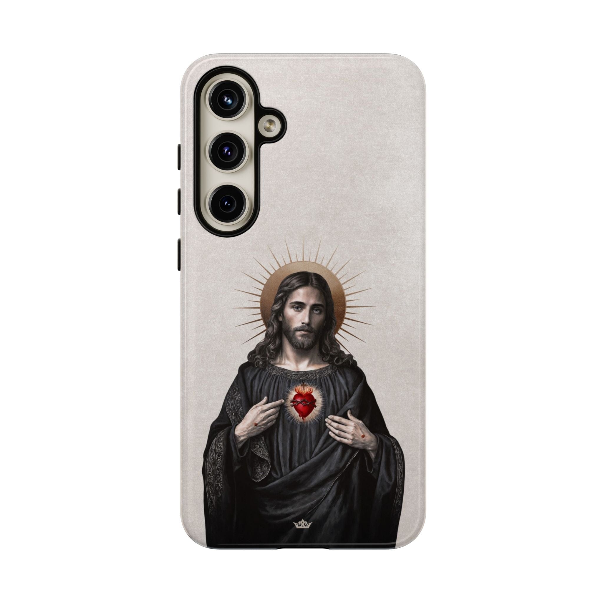 Sacred Heart of Jesus Hard Phone Case (Vintage Ivory) Copyright VENXARA