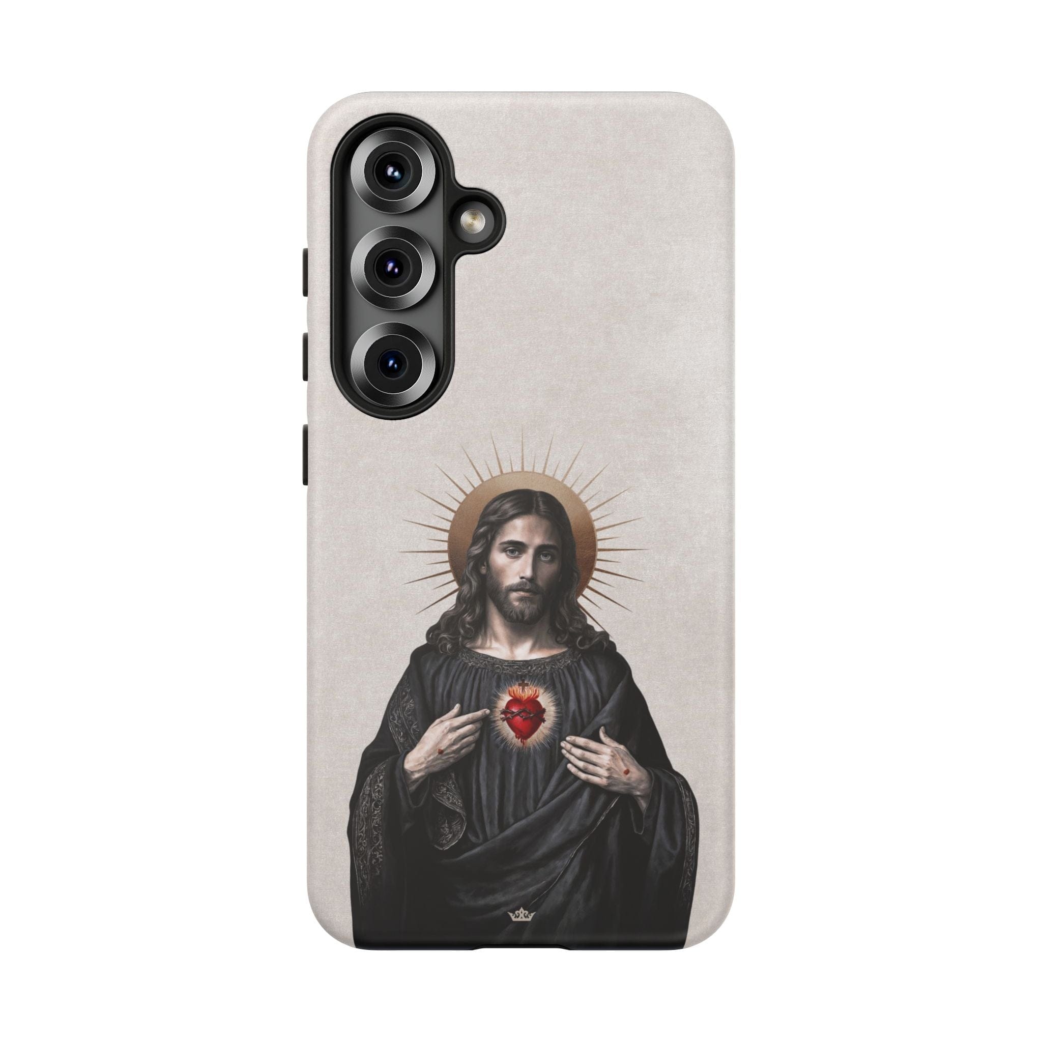 Sacred Heart of Jesus Hard Phone Case (Vintage Ivory) Copyright VENXARA