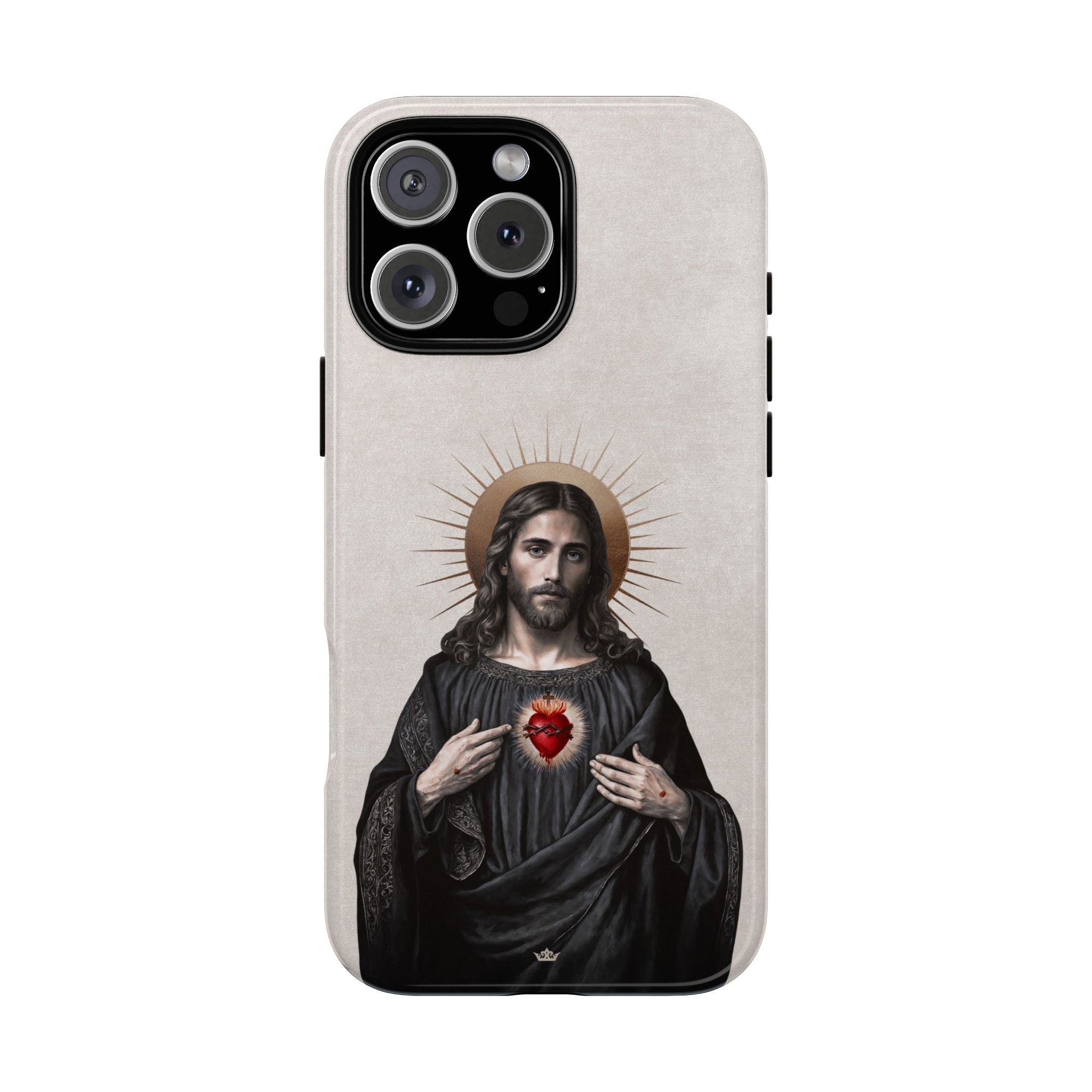 Sacred Heart of Jesus Hard Phone Case (Vintage Ivory) - VENXARA