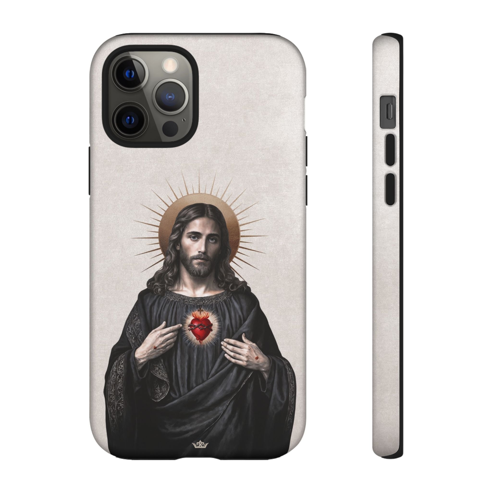 Sacred Heart of Jesus Hard Phone Case (Vintage Ivory) - VENXARA