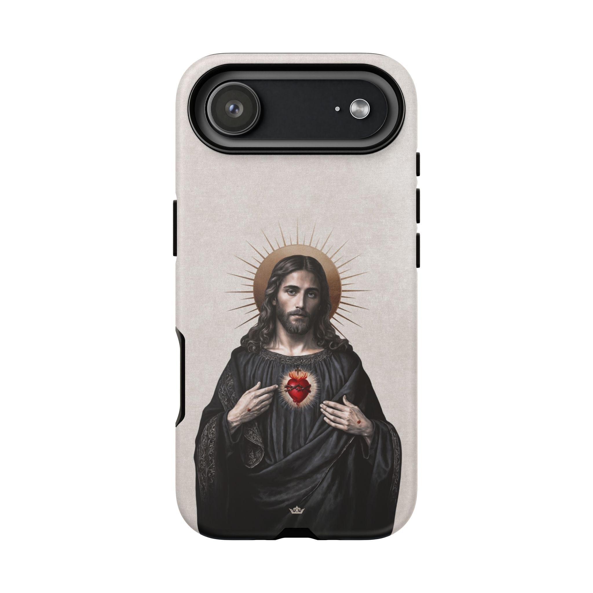 Sacred Heart of Jesus Hard Phone Case (Vintage Ivory) Copyright VENXARA