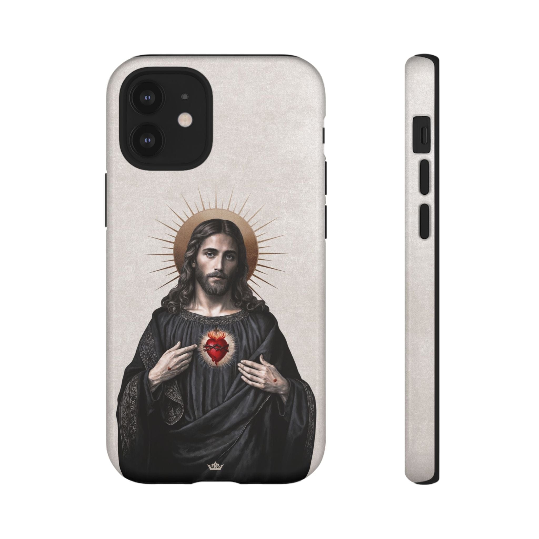 Sacred Heart of Jesus Hard Phone Case (Vintage Ivory) Copyright VENXARA