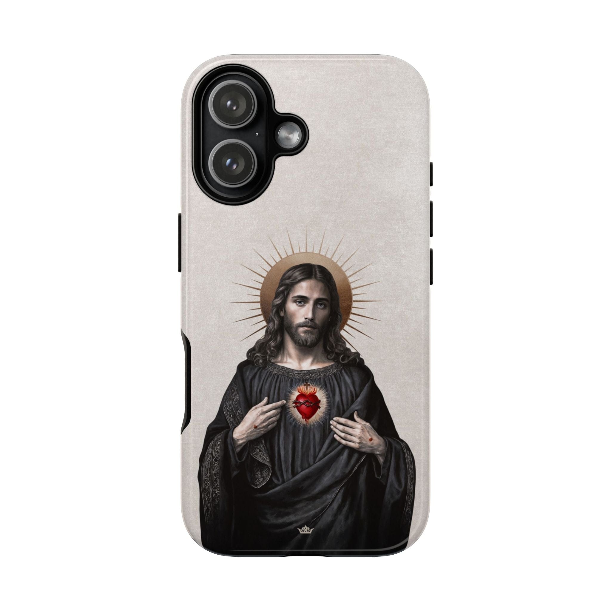 Sacred Heart of Jesus Hard Phone Case (Vintage Ivory) Copyright VENXARA