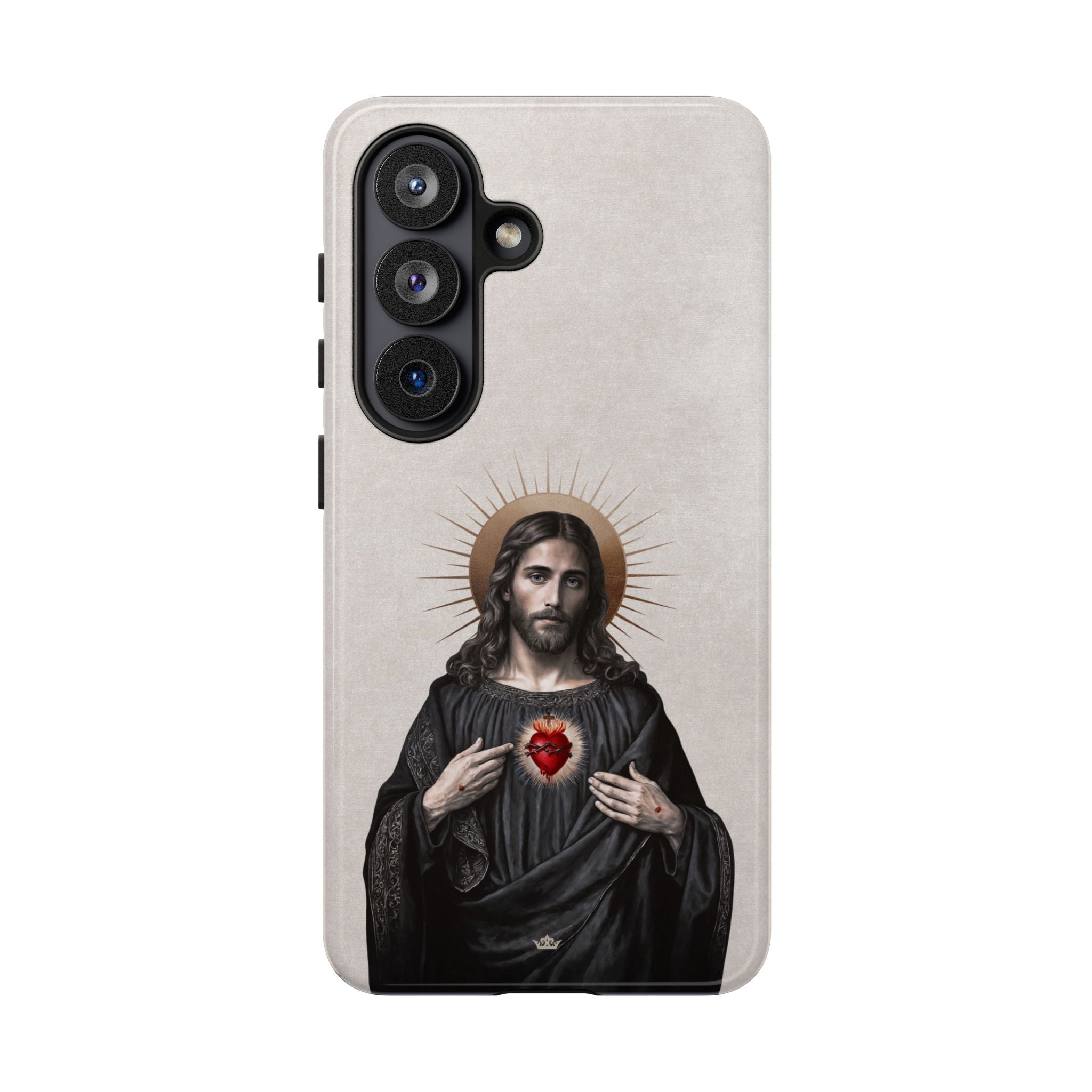 Sacred Heart of Jesus Hard Phone Case (Vintage Ivory) - VENXARA