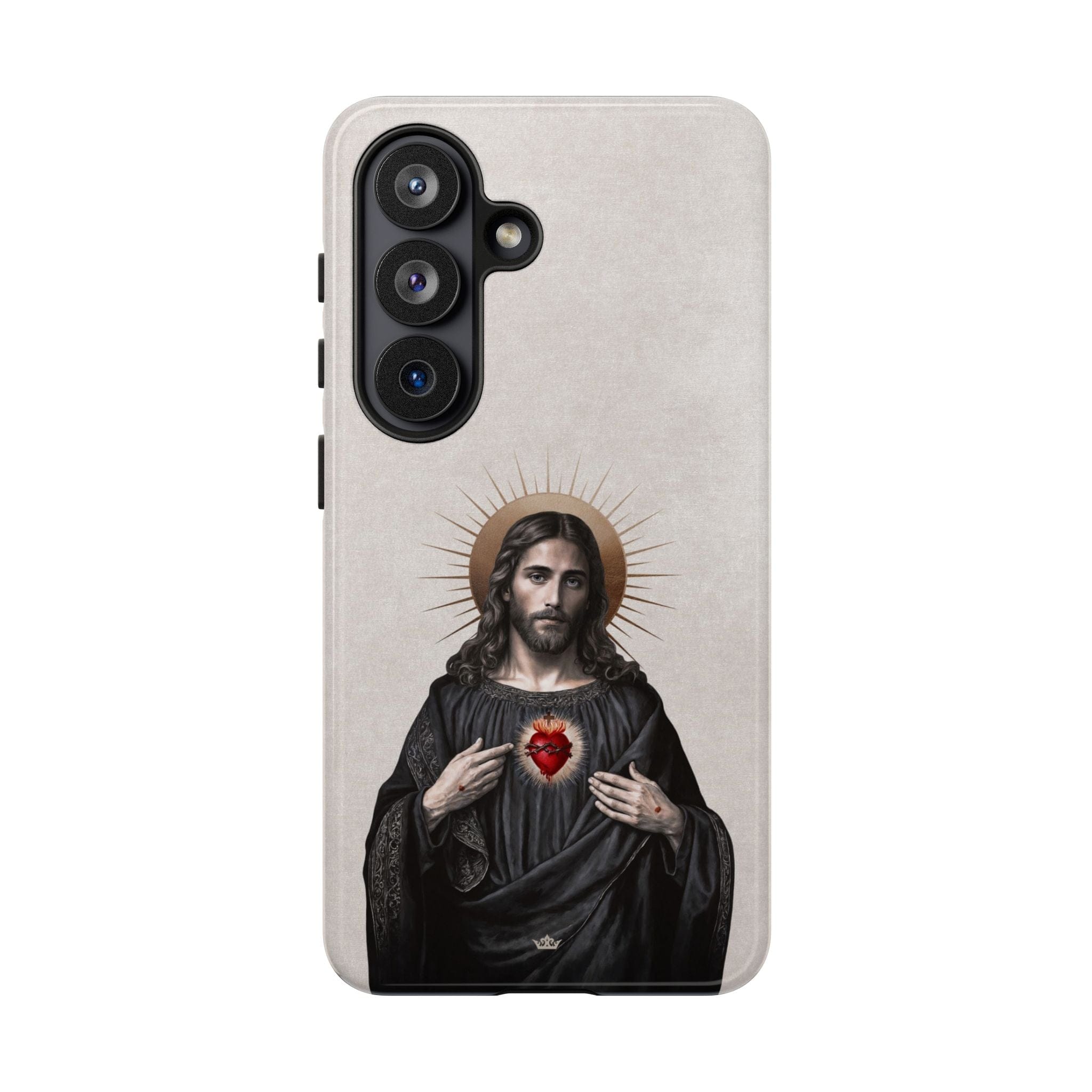 Sacred Heart of Jesus Hard Phone Case (Vintage Ivory) Copyright VENXARA