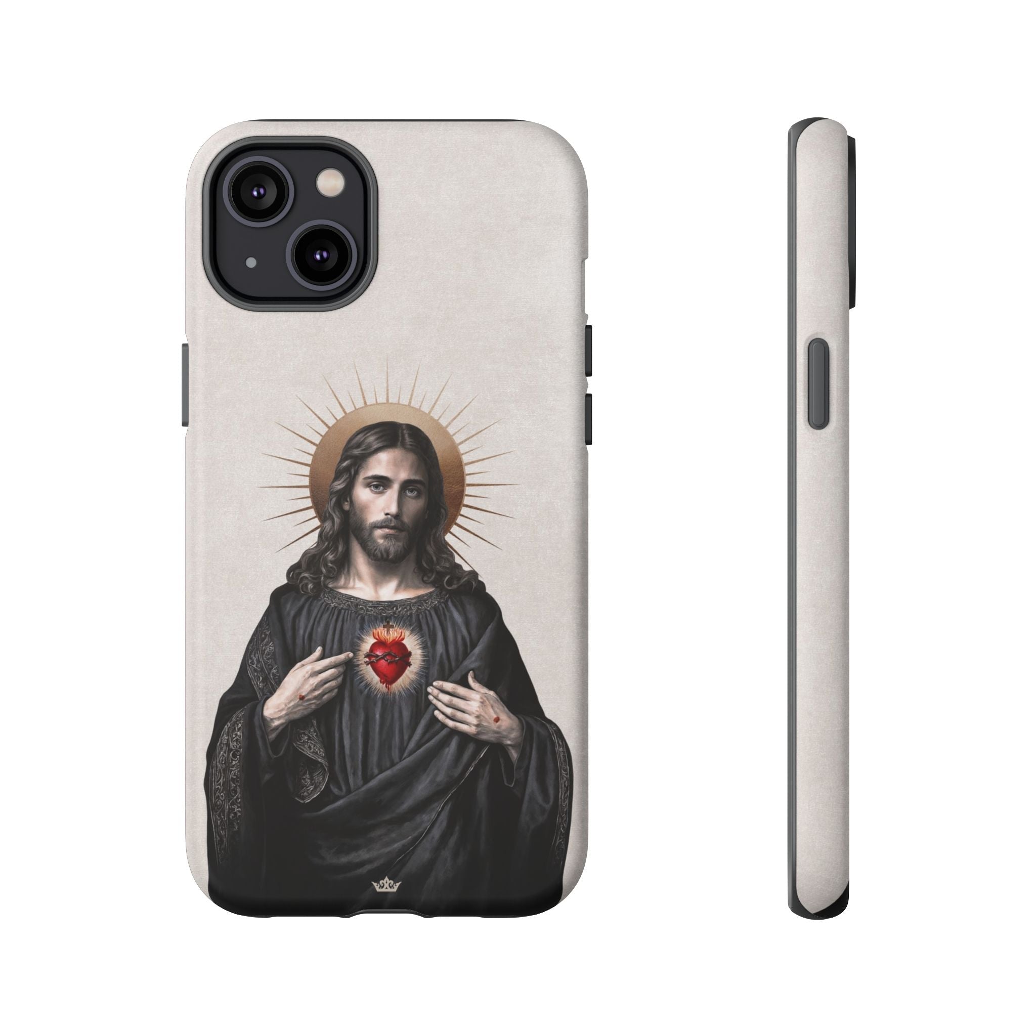 Sacred Heart of Jesus Hard Phone Case (Vintage Ivory) - VENXARA