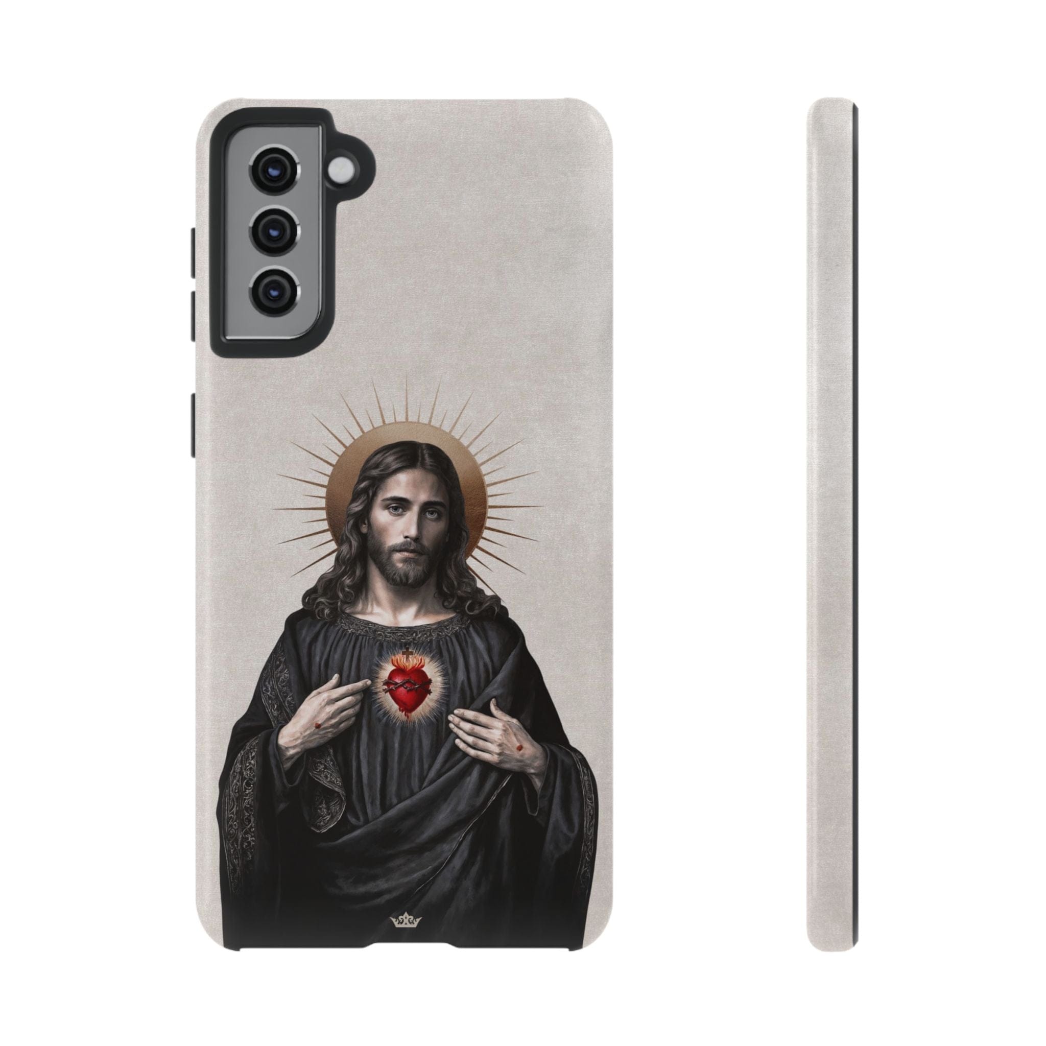 Sacred Heart of Jesus Hard Phone Case (Vintage Ivory) Copyright VENXARA