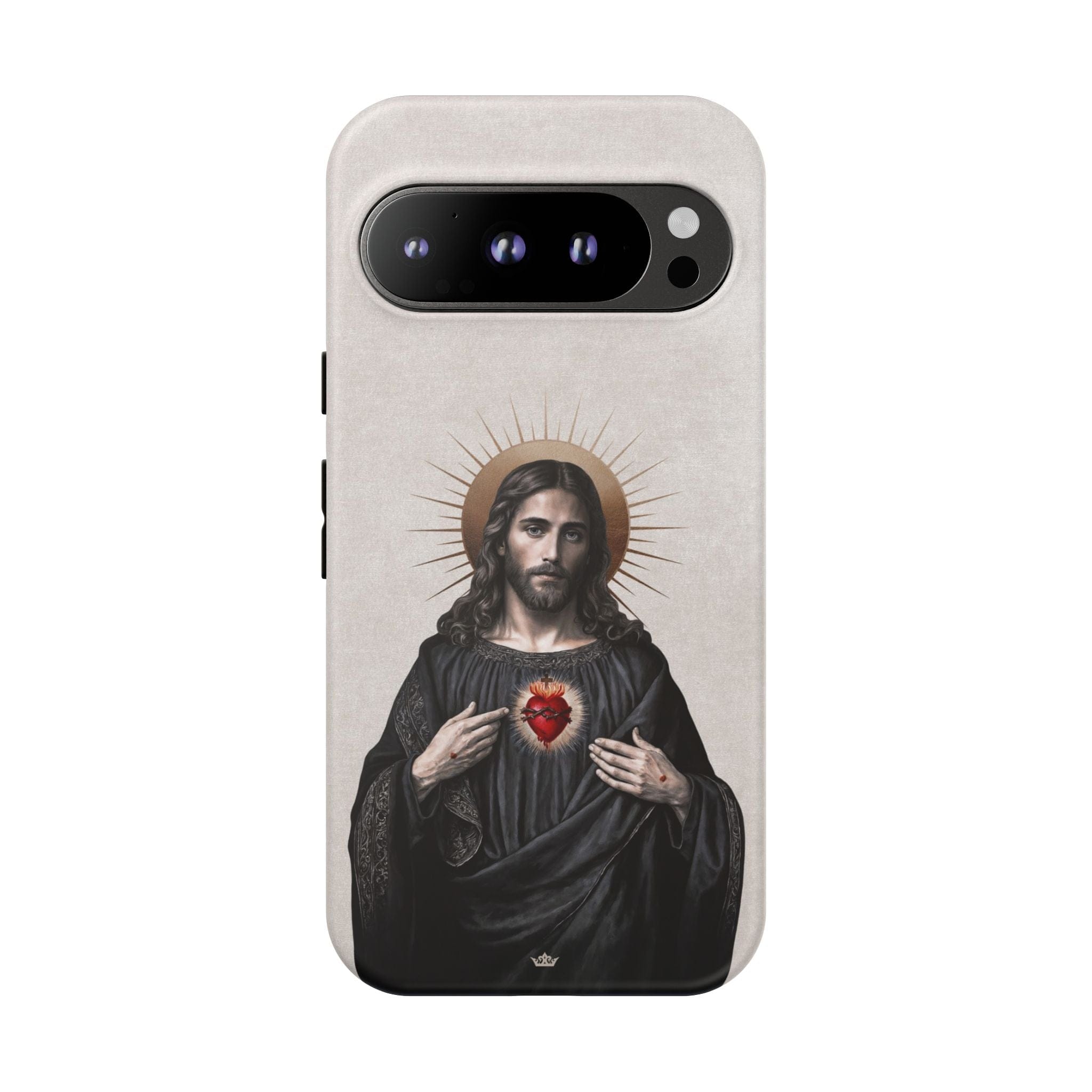 Sacred Heart of Jesus Hard Phone Case (Vintage Ivory) Copyright VENXARA