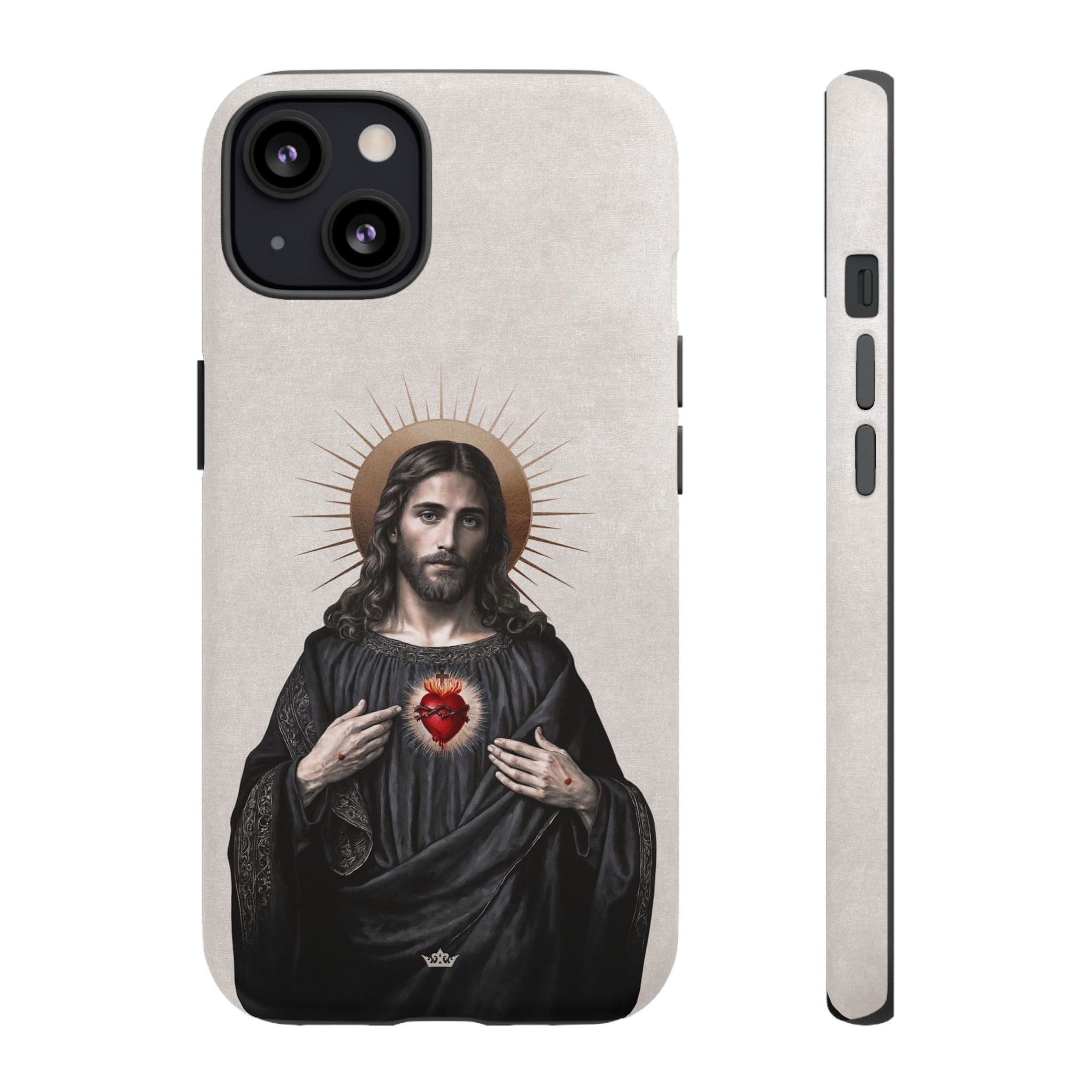 Sacred Heart of Jesus Hard Phone Case (Vintage Ivory) Copyright VENXARA