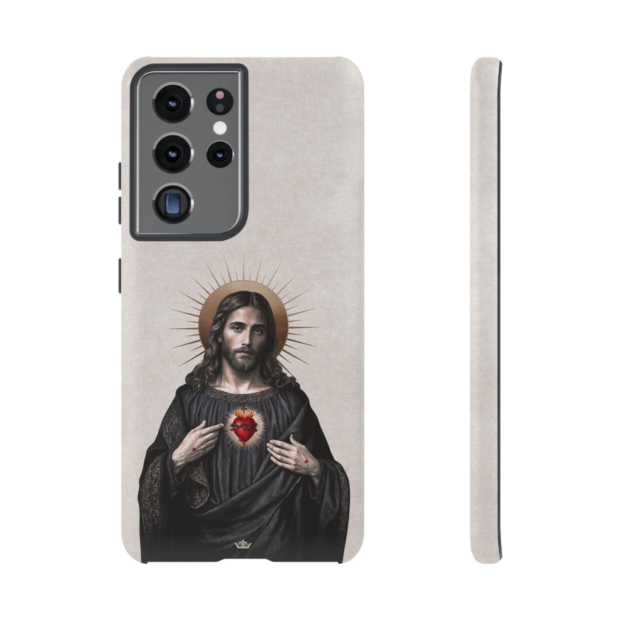 Sacred Heart of Jesus Hard Phone Case (Vintage Ivory) Copyright VENXARA
