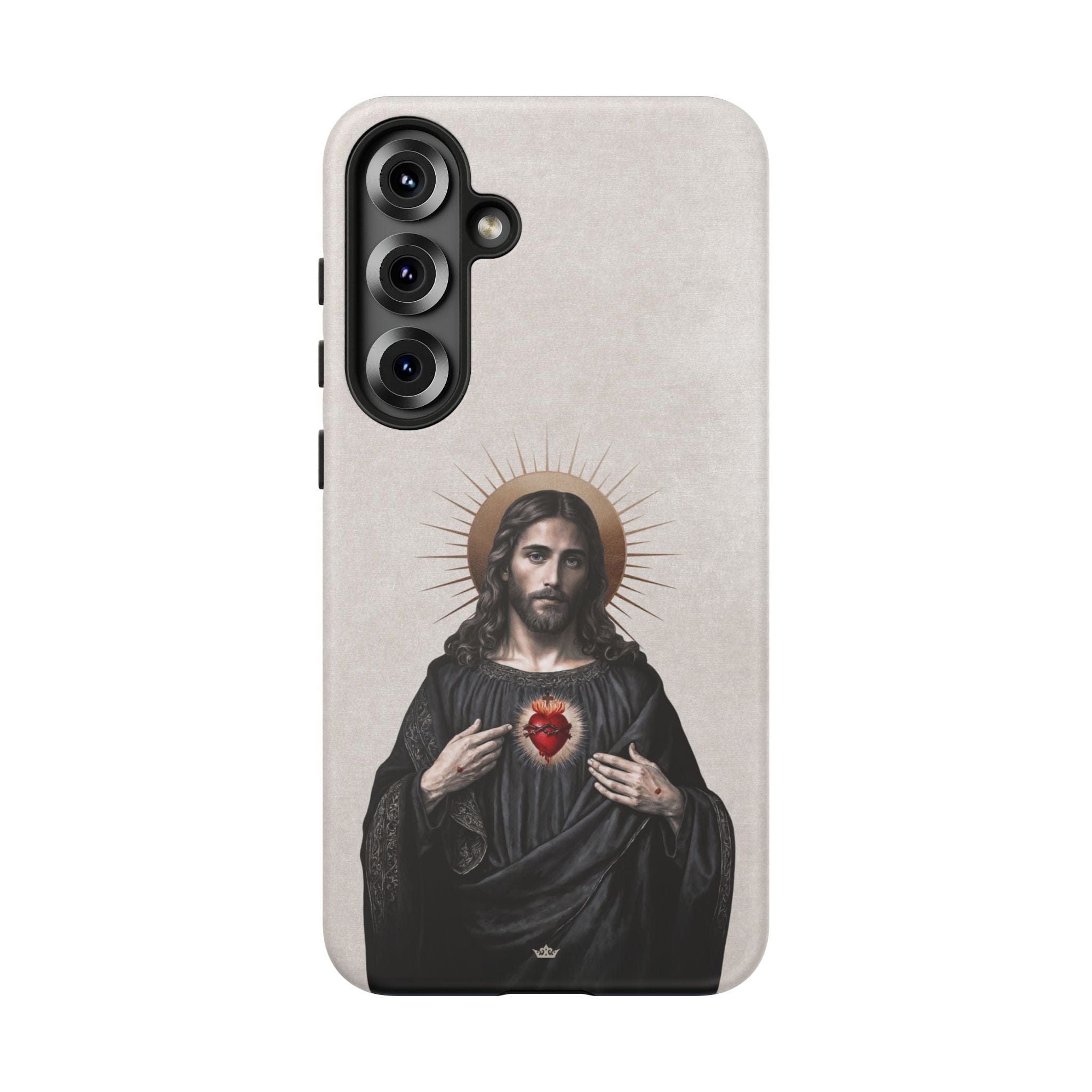 Sacred Heart of Jesus Hard Phone Case (Vintage Ivory) Copyright VENXARA