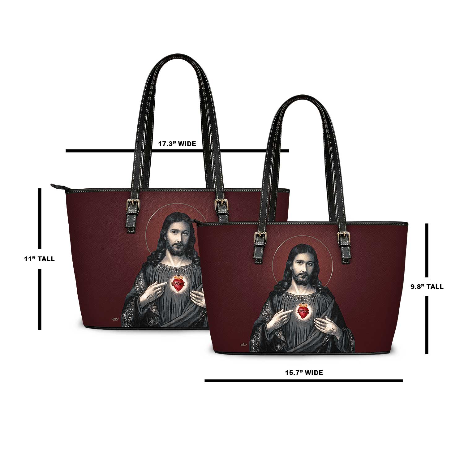 Sacred Heart of Jesus Tote Bag (Garnet) - VENXARA®