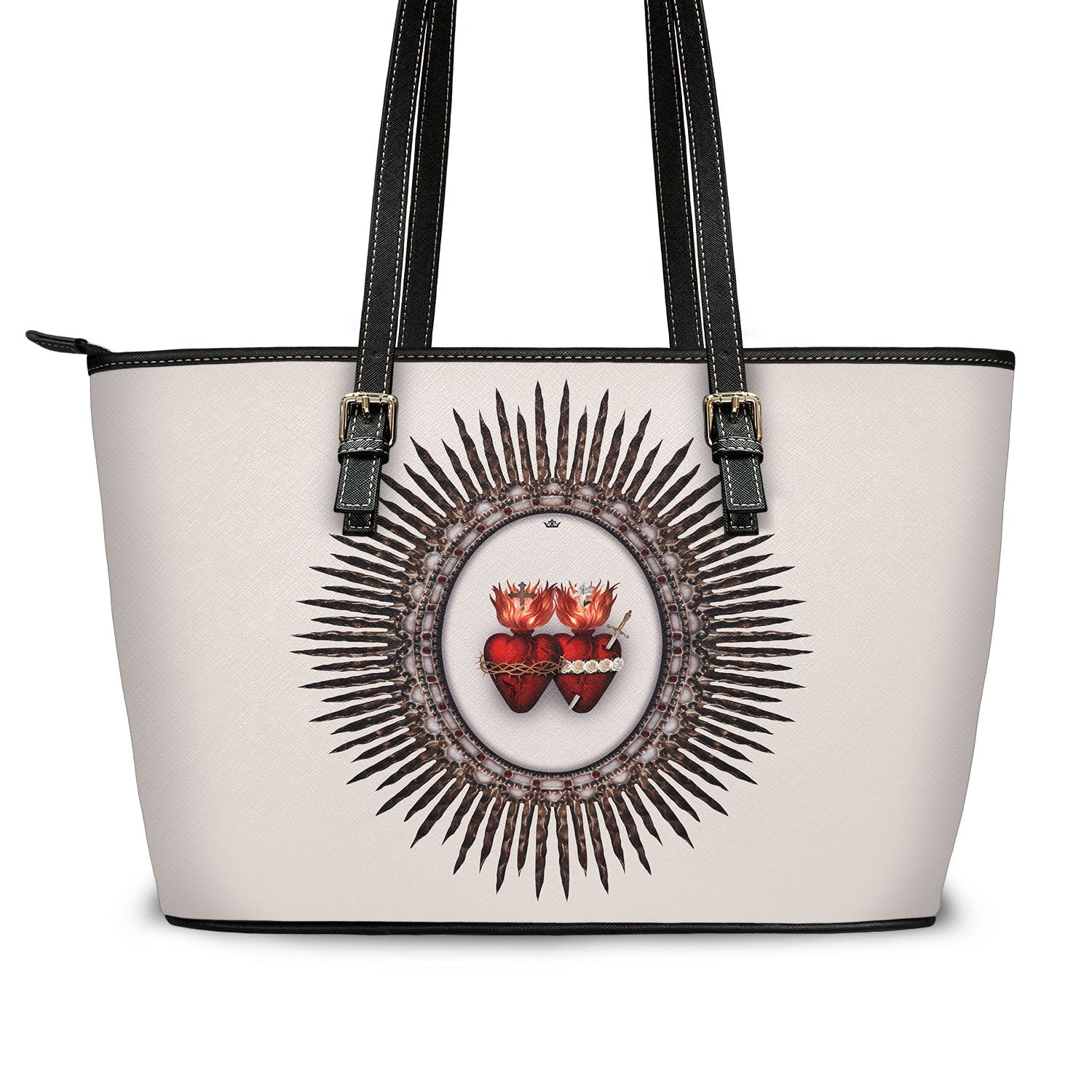 Sacred Hearts II Tote Bag (Sand) - VENXARA®