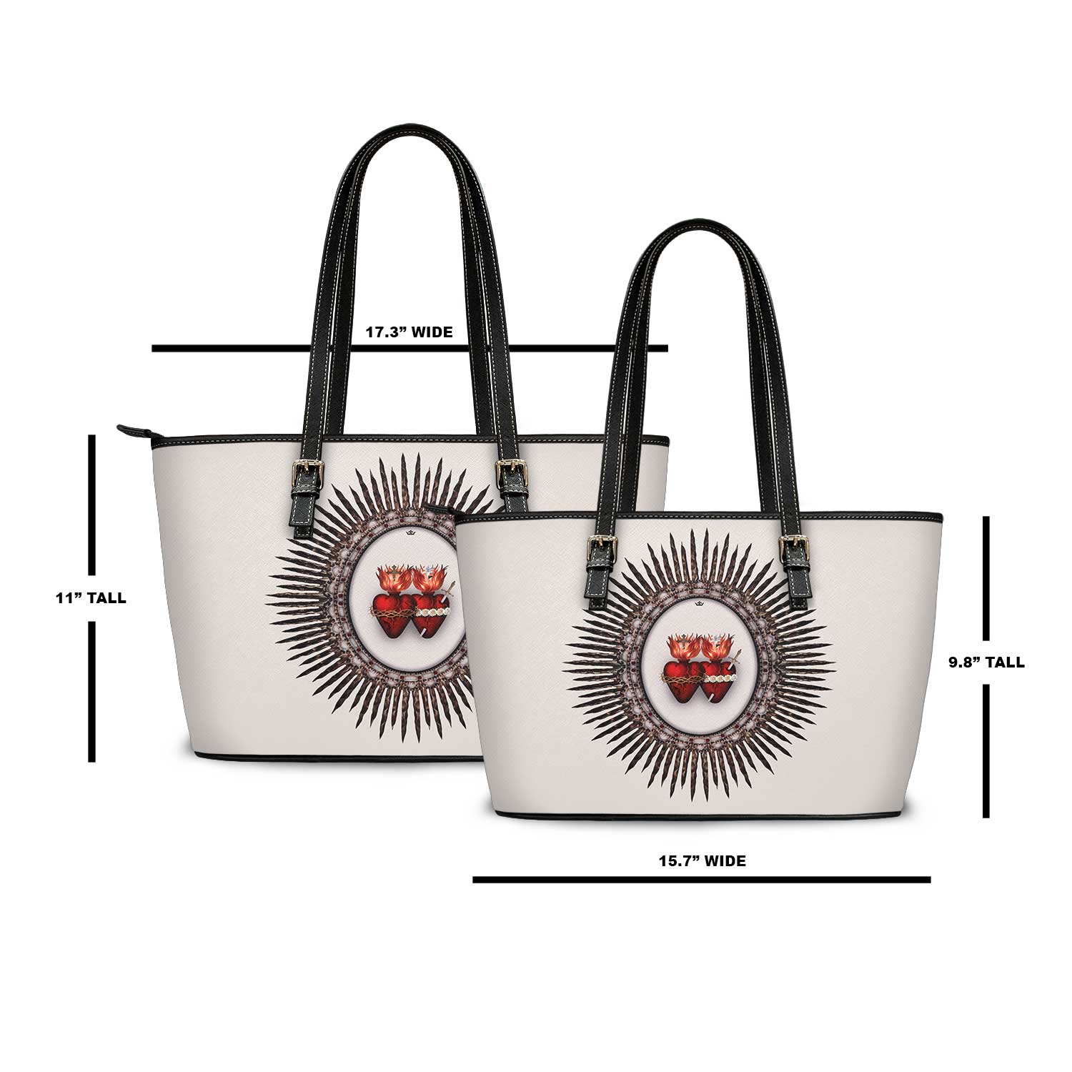 Sacred Hearts II Tote Bag (Sand) - VENXARA®