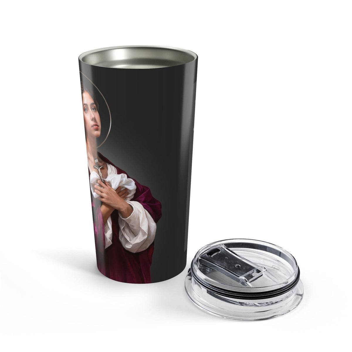St. Agatha Lord's Prayer Tumbler (Ash 20 oz) Copyright VENXARA