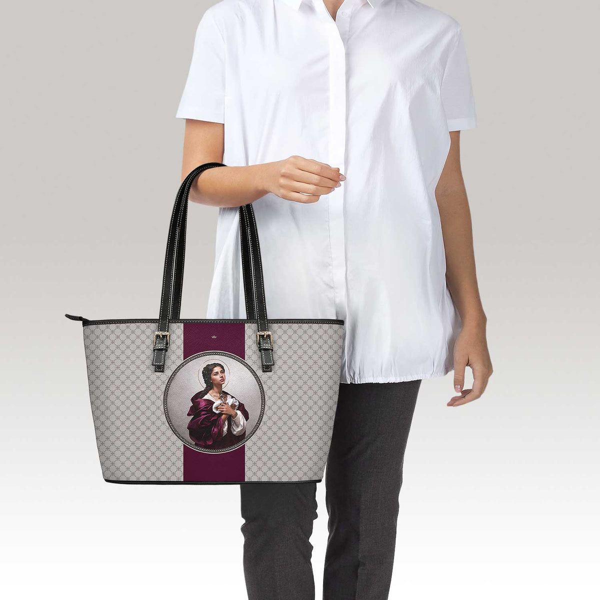 St. Agatha Medallion Tote Bag (Sand) Copyright VENXARA