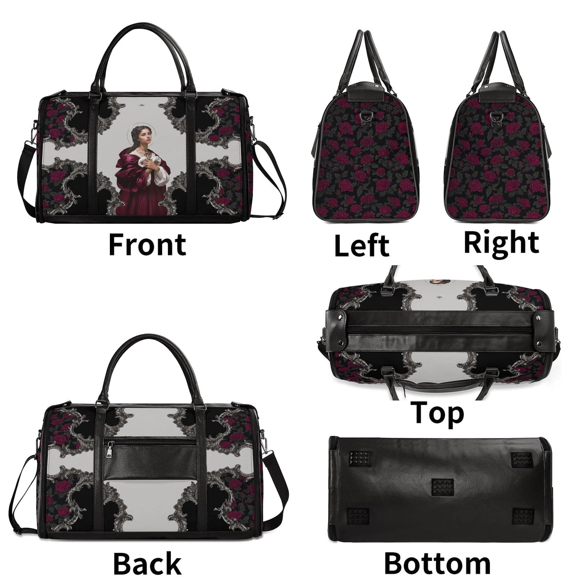 St. Agatha Travel Bag (Baroque Roses) Copyright VENXARA