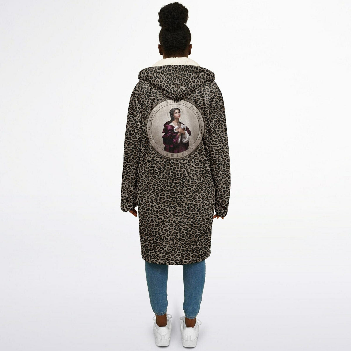 St. Agatha Zipper Microfleece Cloak (Bold Leopard) Copyright VENXARA