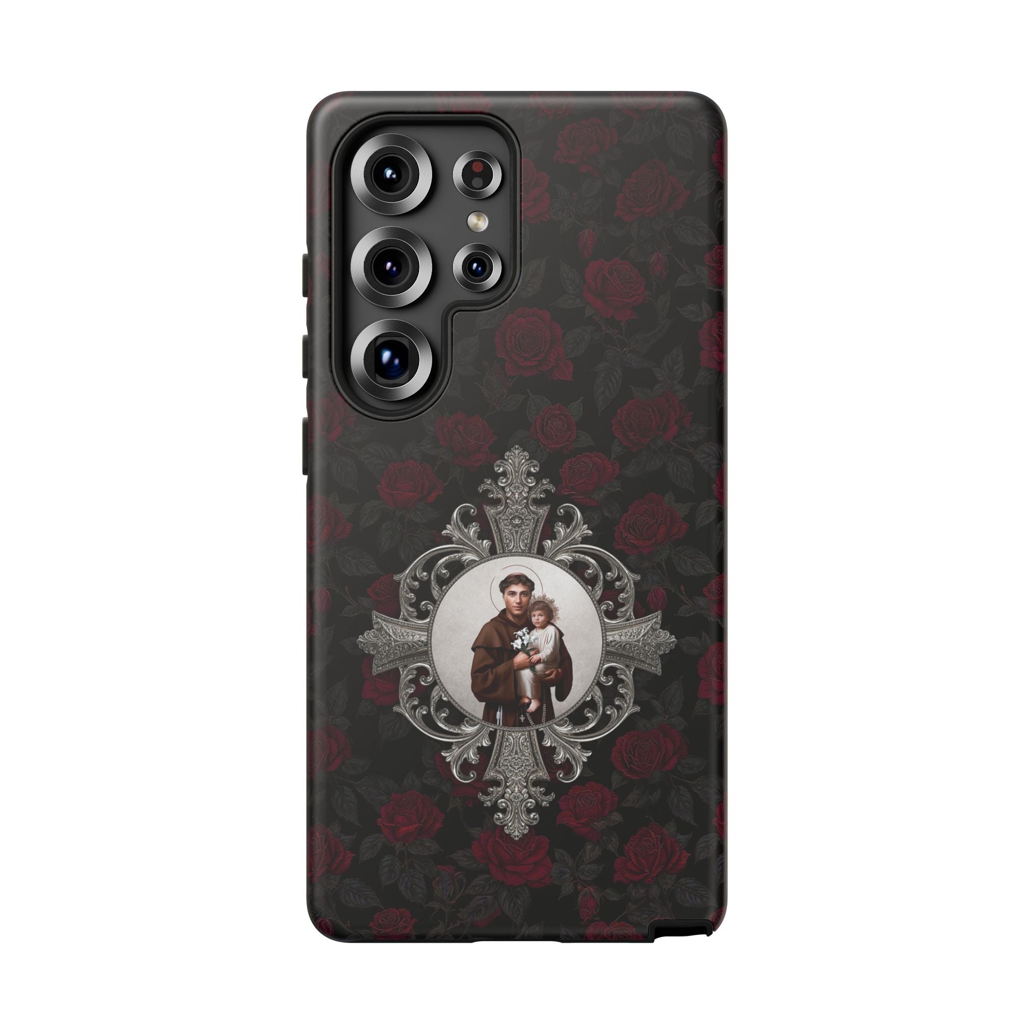 St. Anthony of Padua Hard Phone Case (Roses) - VENXARA®