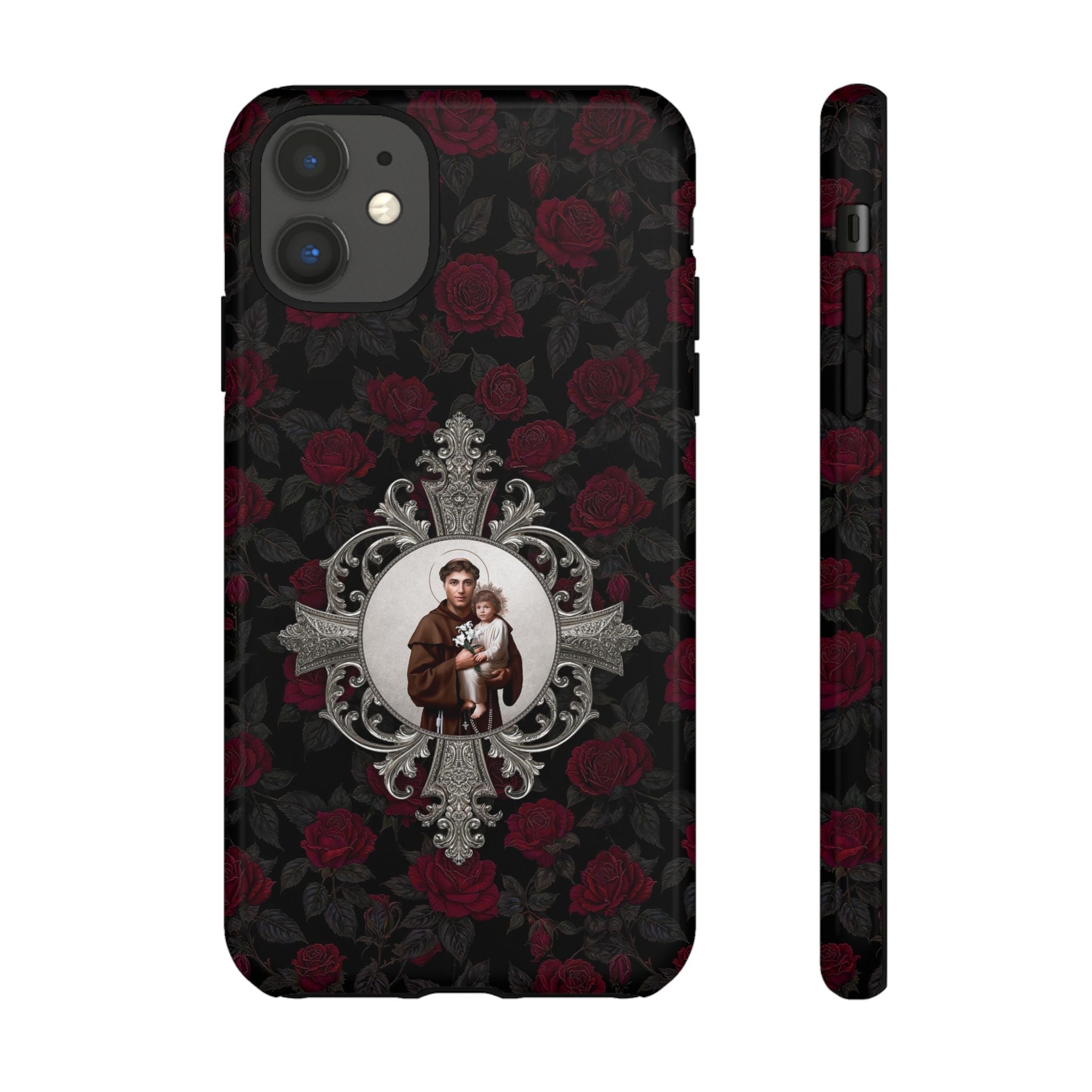 St. Anthony of Padua Hard Phone Case (Roses) - VENXARA®