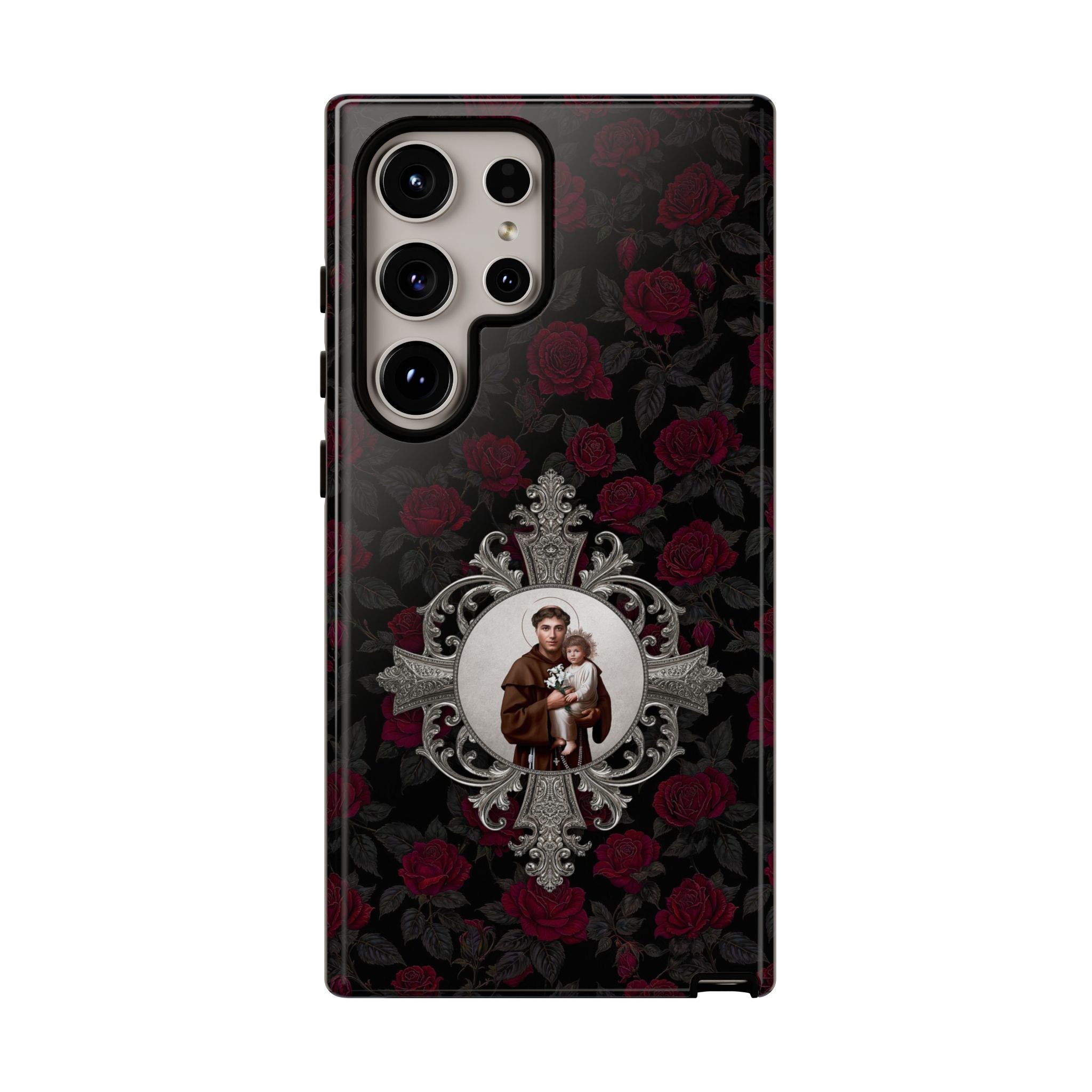 St. Anthony of Padua Hard Phone Case (Roses) - VENXARA®
