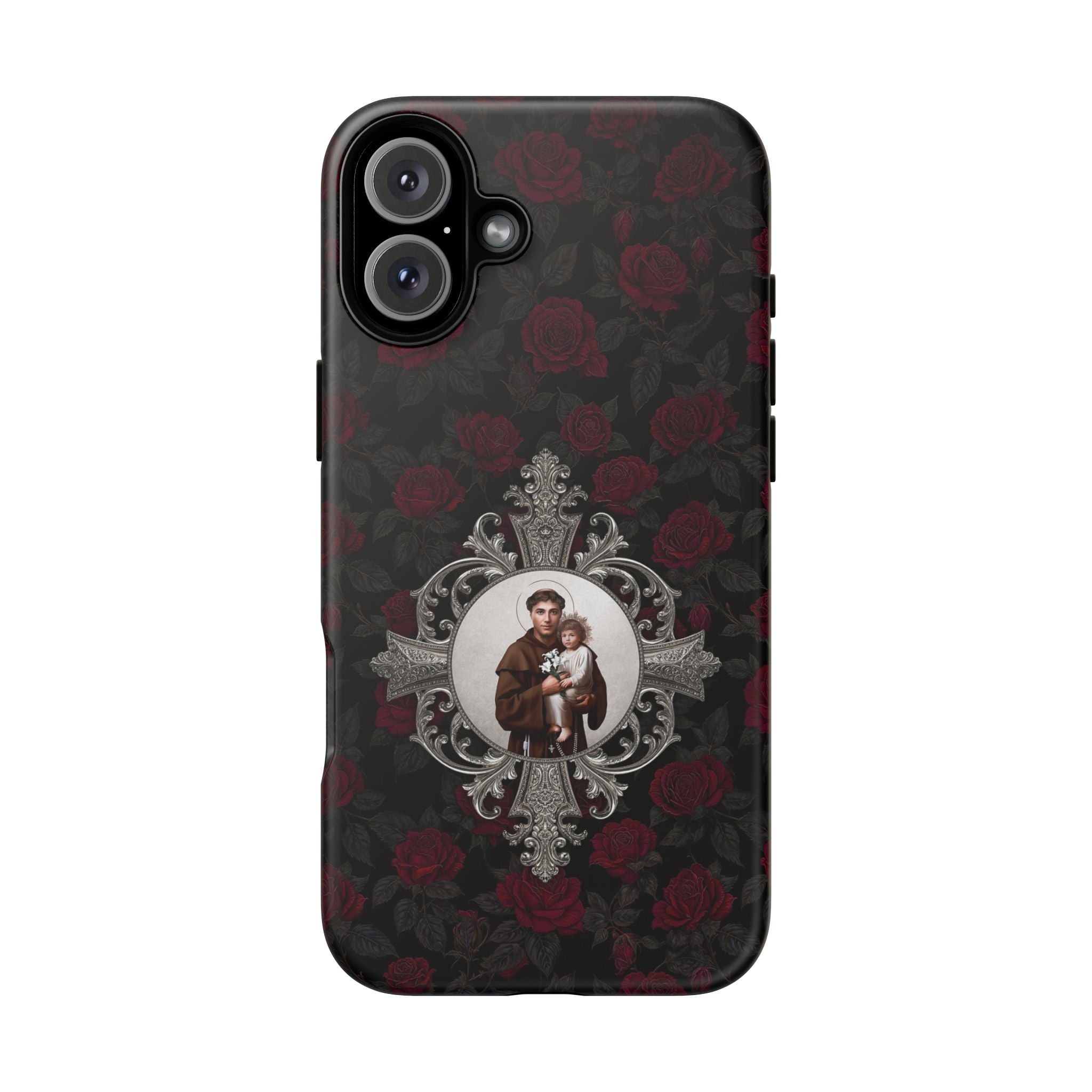 St. Anthony of Padua Hard Phone Case (Roses) - VENXARA®