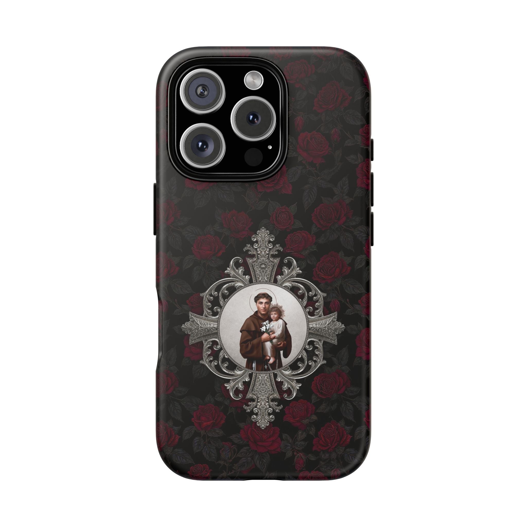 St. Anthony of Padua Hard Phone Case (Roses) - VENXARA®