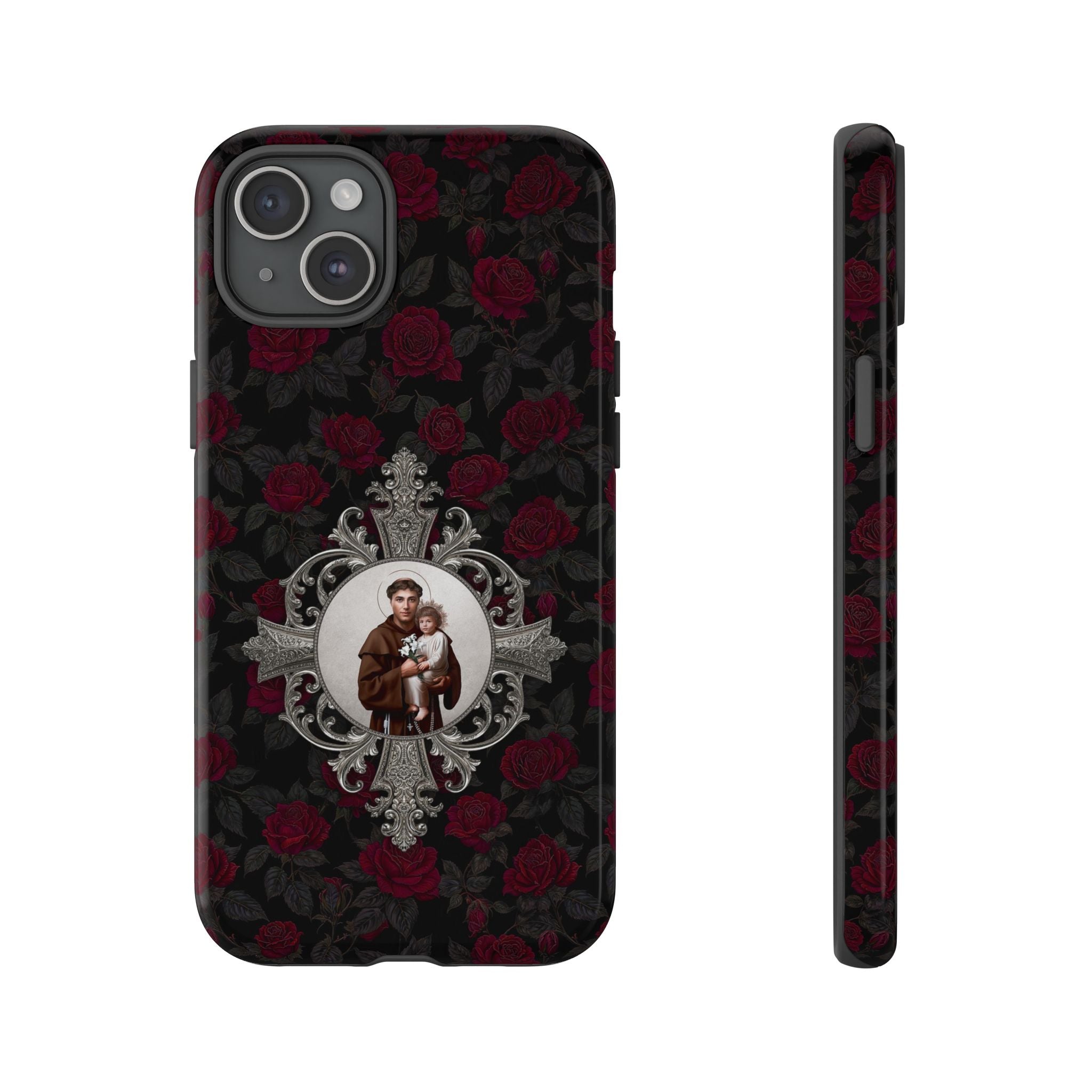 St. Anthony of Padua Hard Phone Case (Roses) - VENXARA®