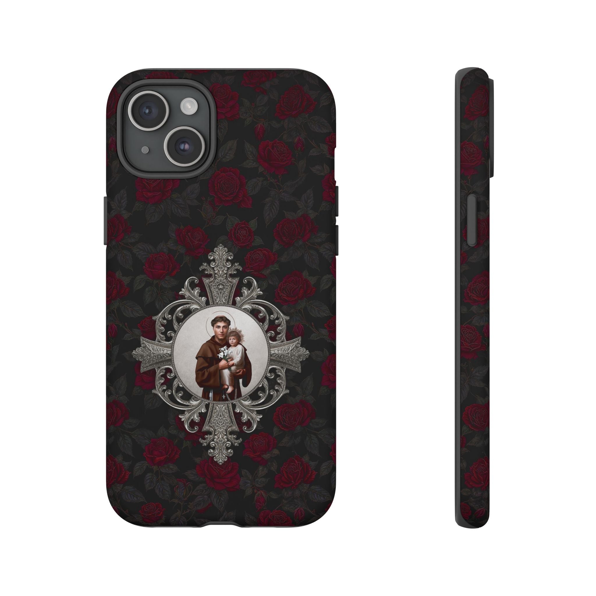 St. Anthony of Padua Hard Phone Case (Roses) - VENXARA®